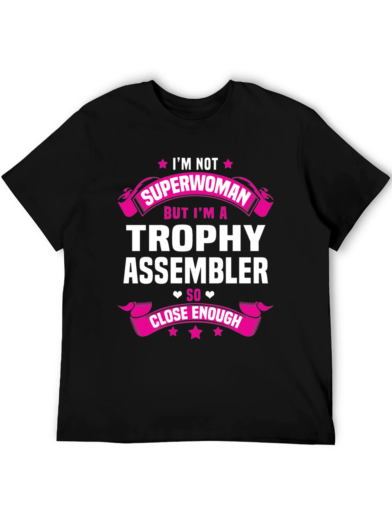 Black Trophy Assembler T-Shirt Funny Job Gift view 5