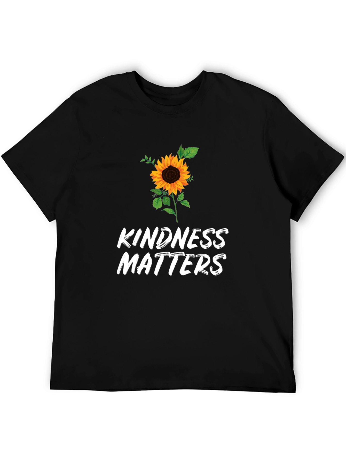 Black Kindness Matters Sunflower Graphic Tee view 5
