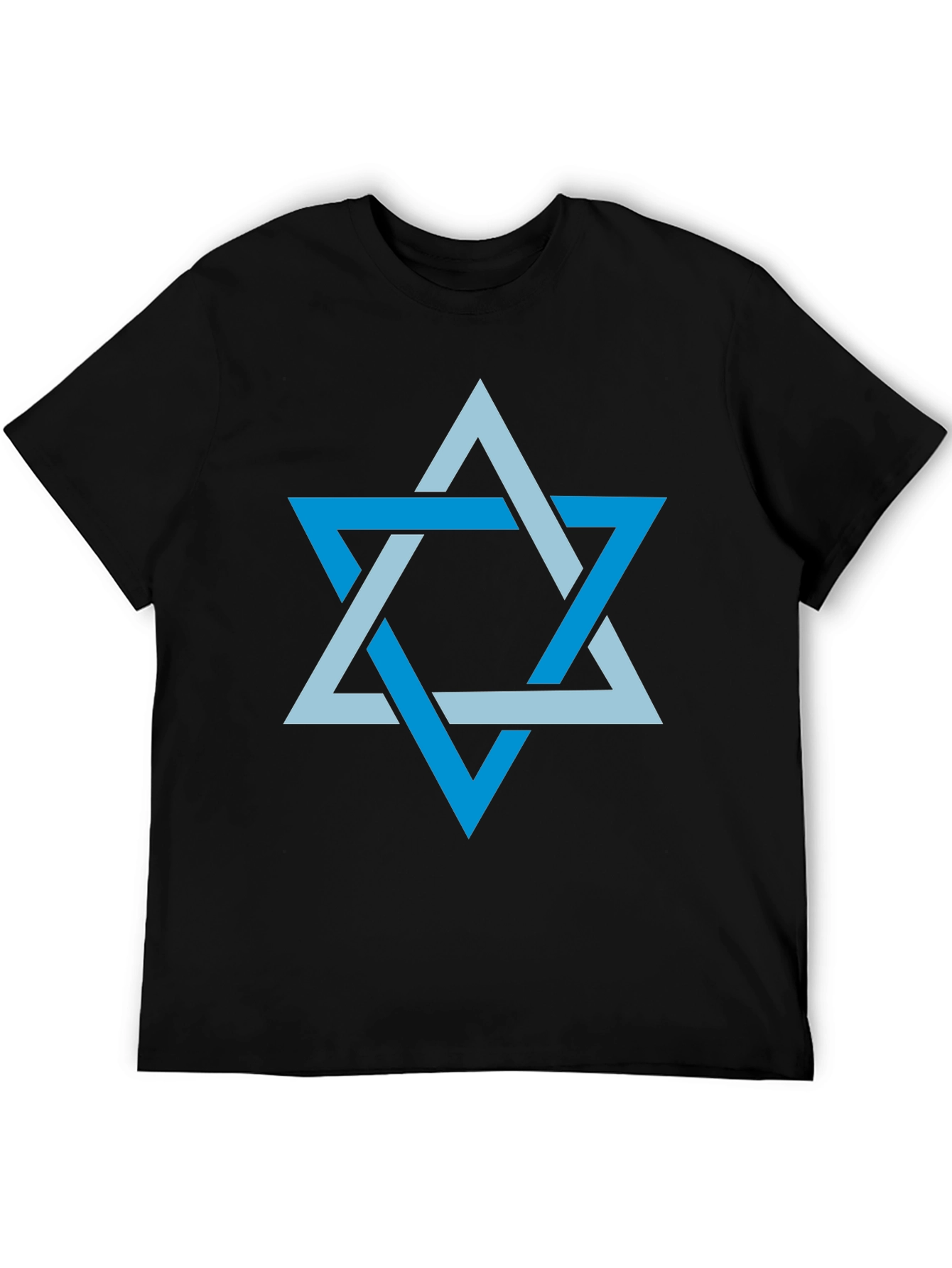 Black Star of David Men's Graphic T-Shirt view 5