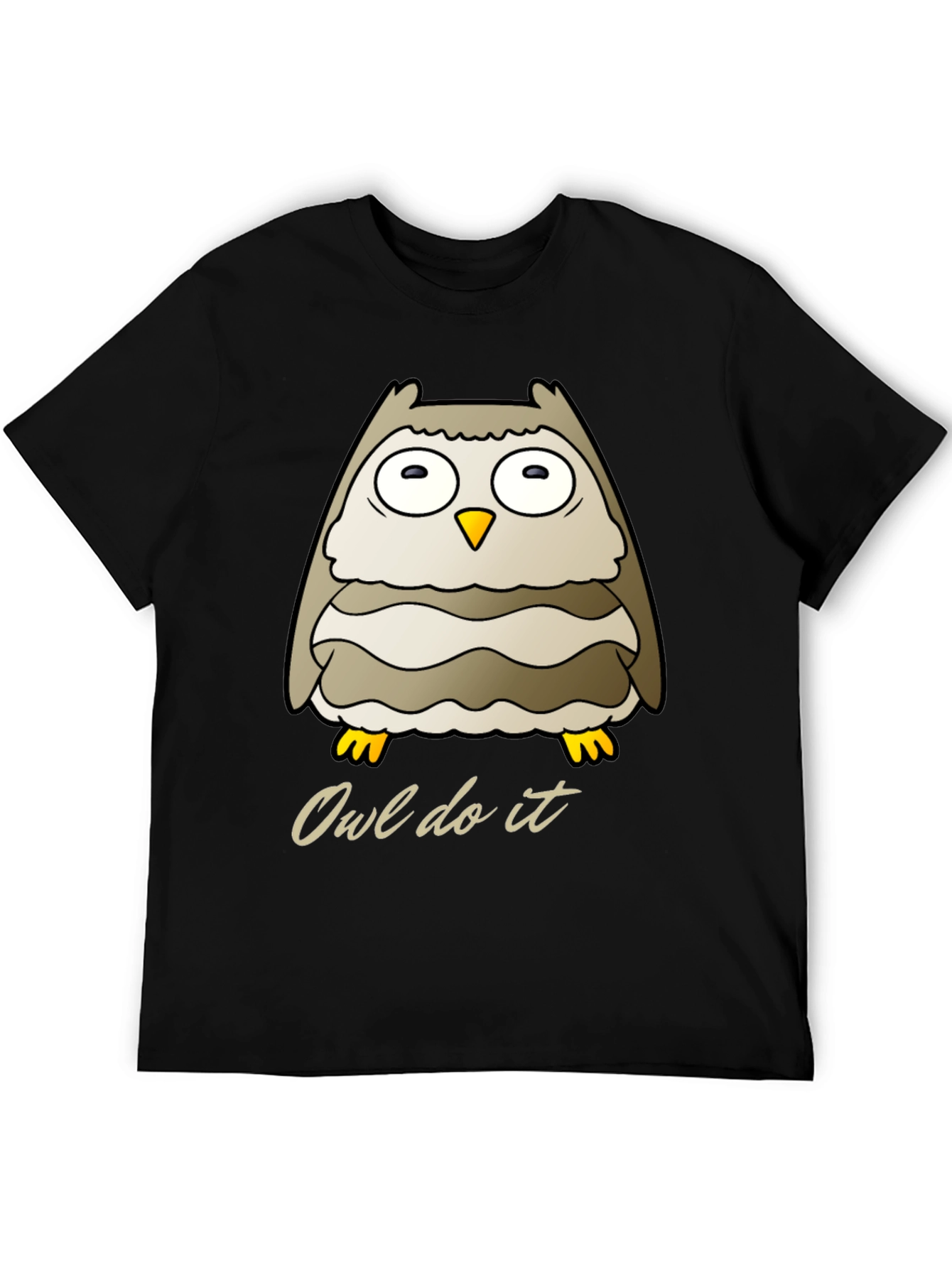 Black Owl Do It Graphic T-Shirt view 5