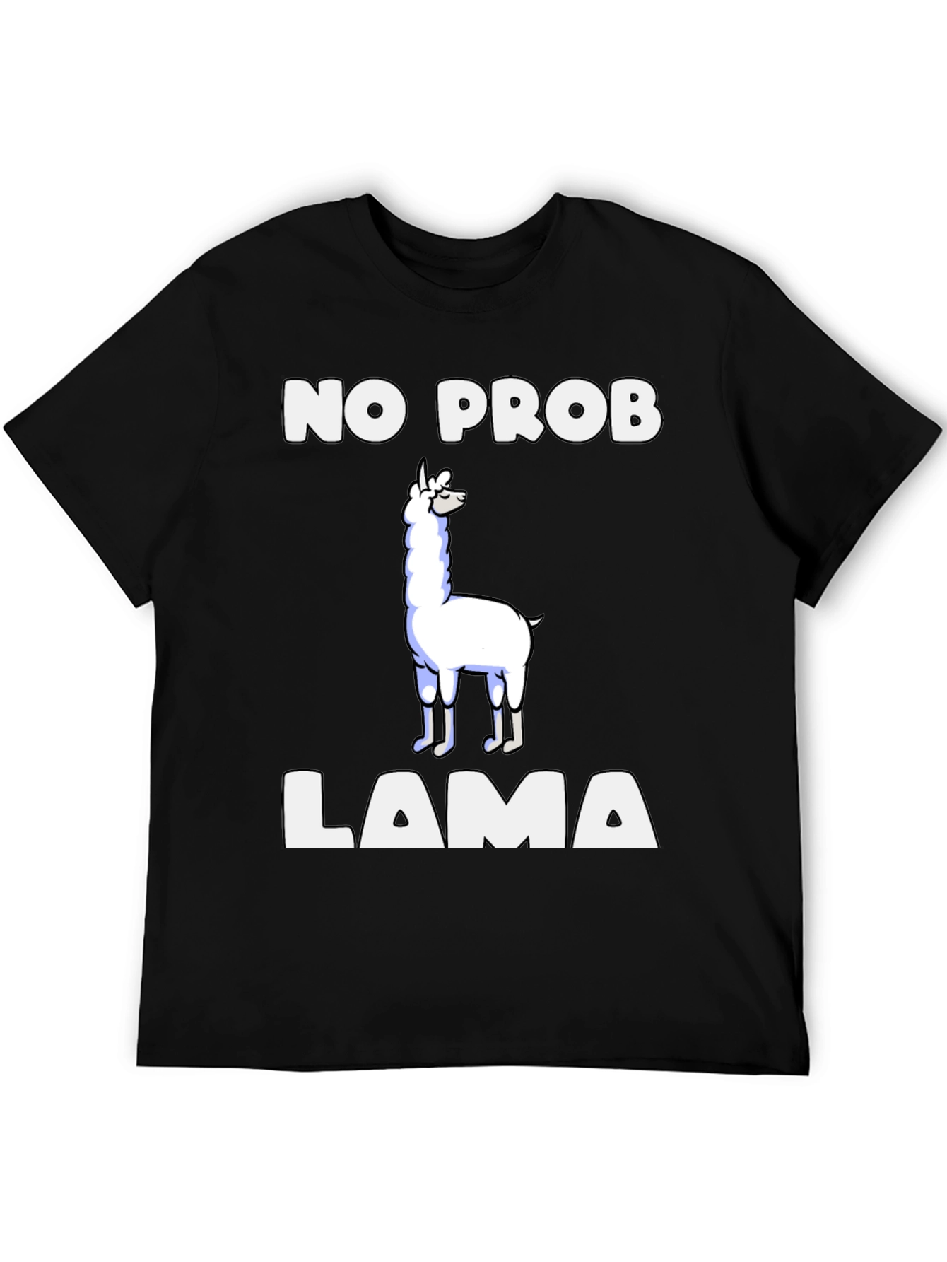 Black No Prob Llama T-Shirt view 5