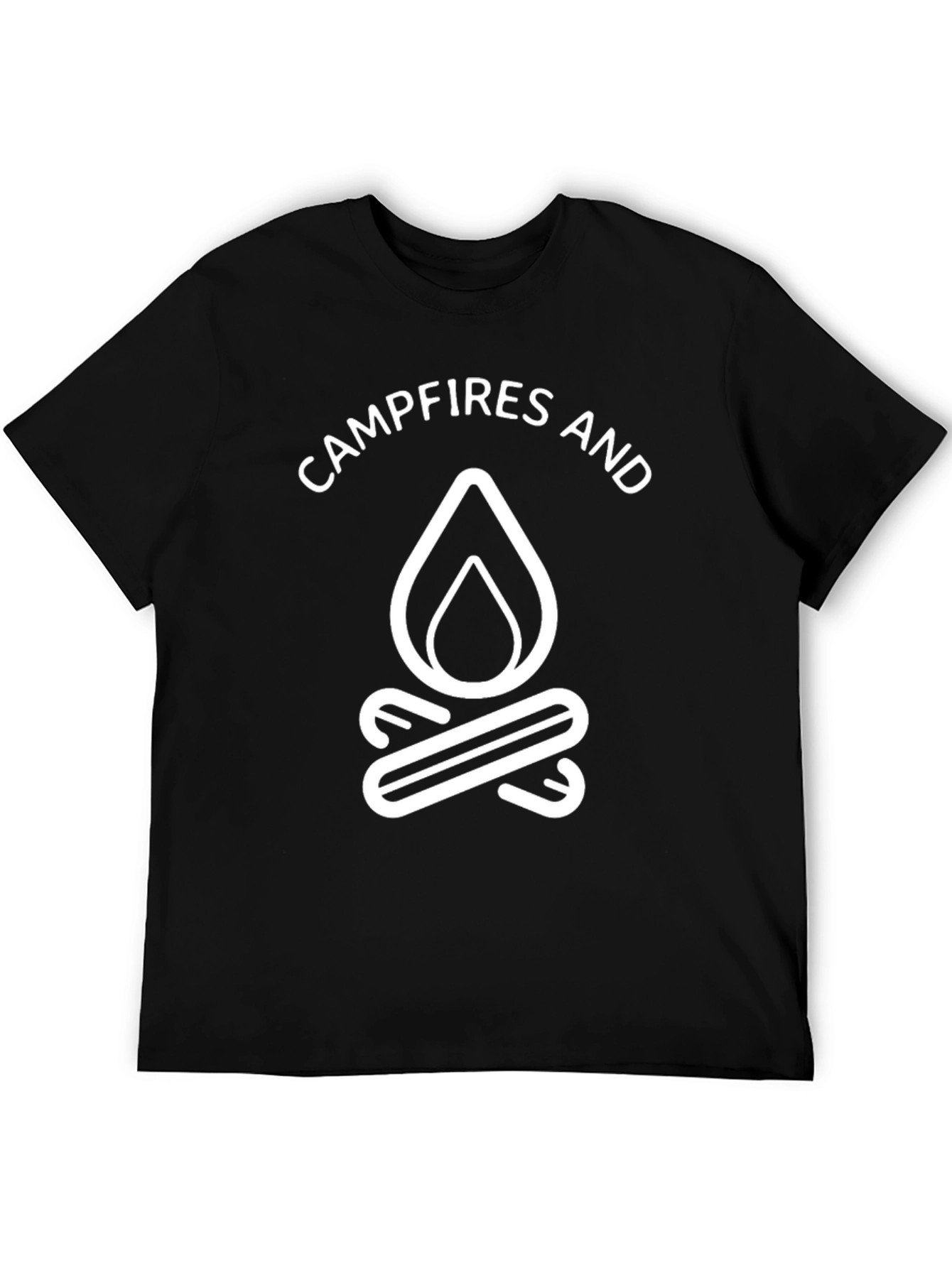 Black Campfires and Embers Graphic Tee - Black view 5