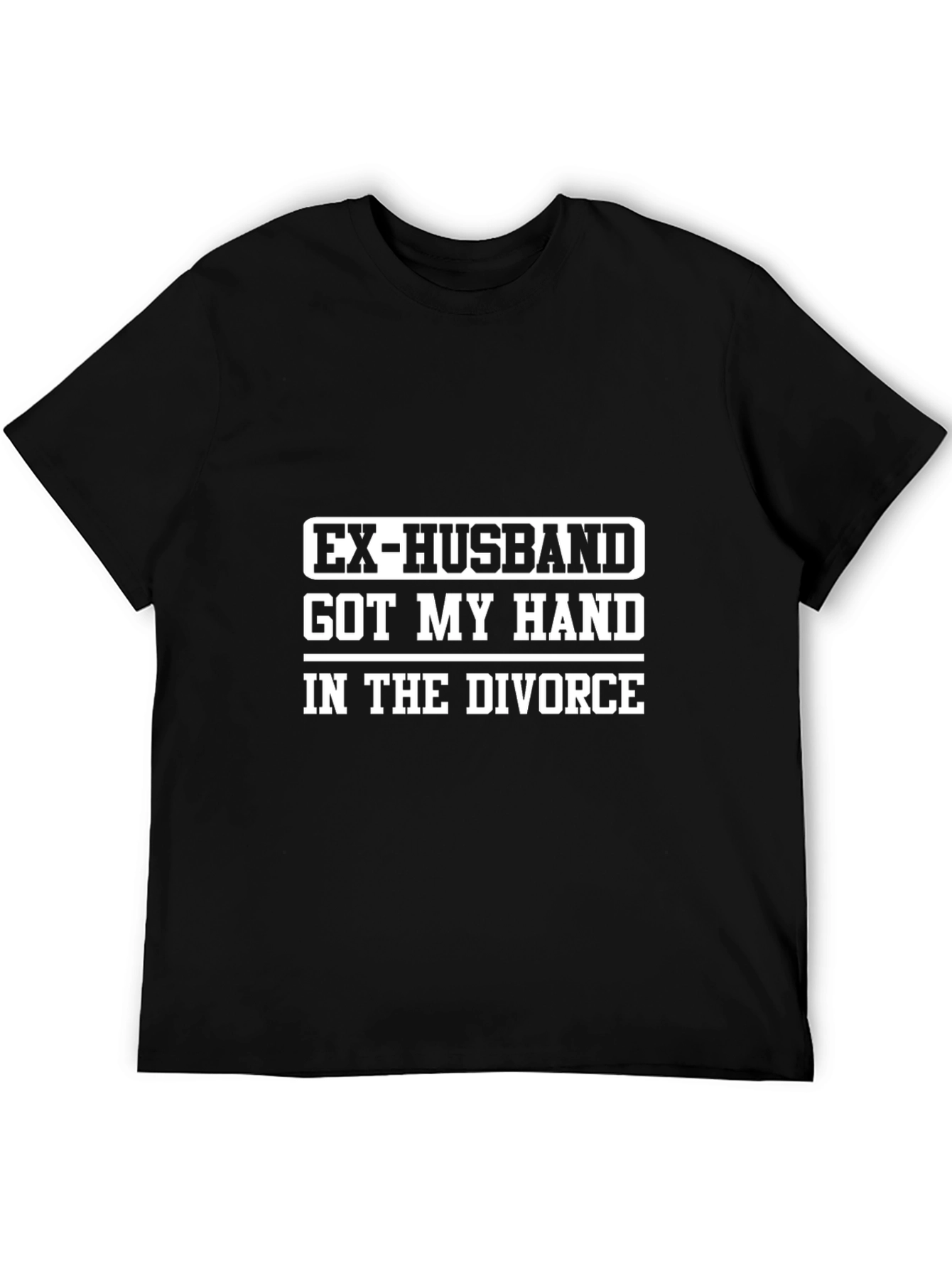 Black Funny Ex-Husband Divorce T-Shirt view 5