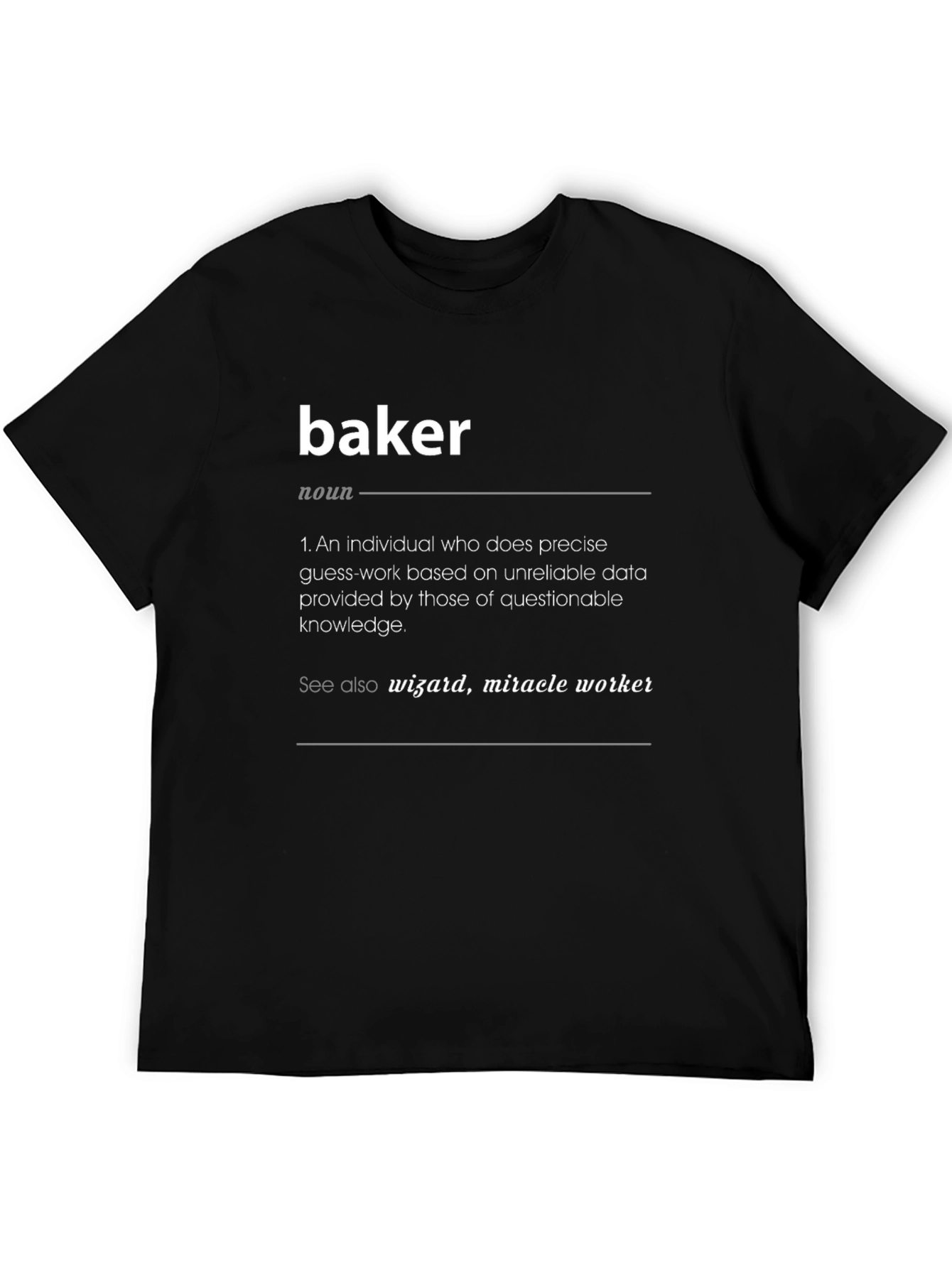 Black Baker Definition T-Shirt - Funny Gift for Baking Lovers view 5