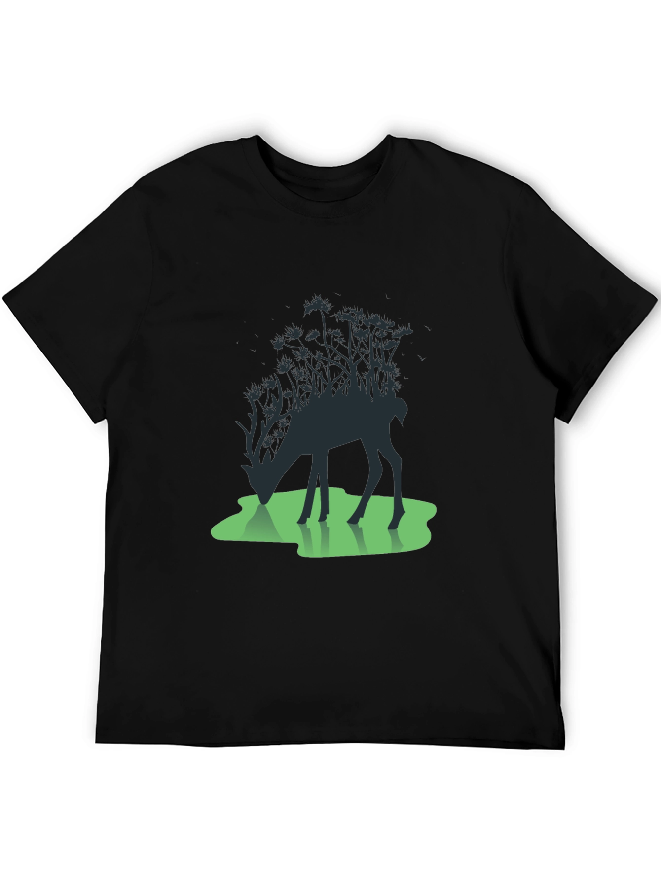 Nature Deer Silhouette Graphic Tee - 5