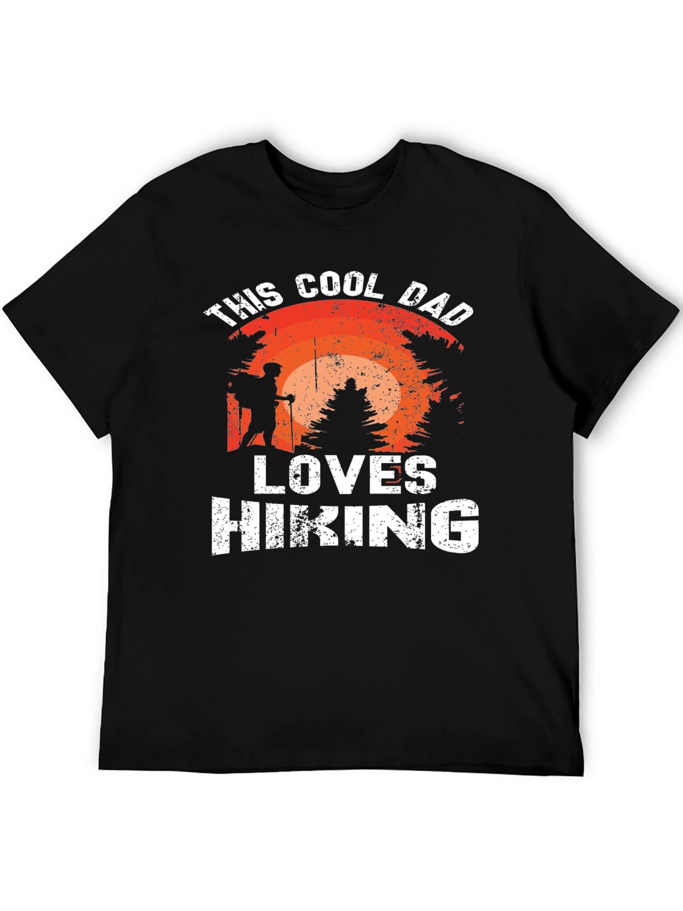 Black Cool Dad Hiking T-Shirt view 5