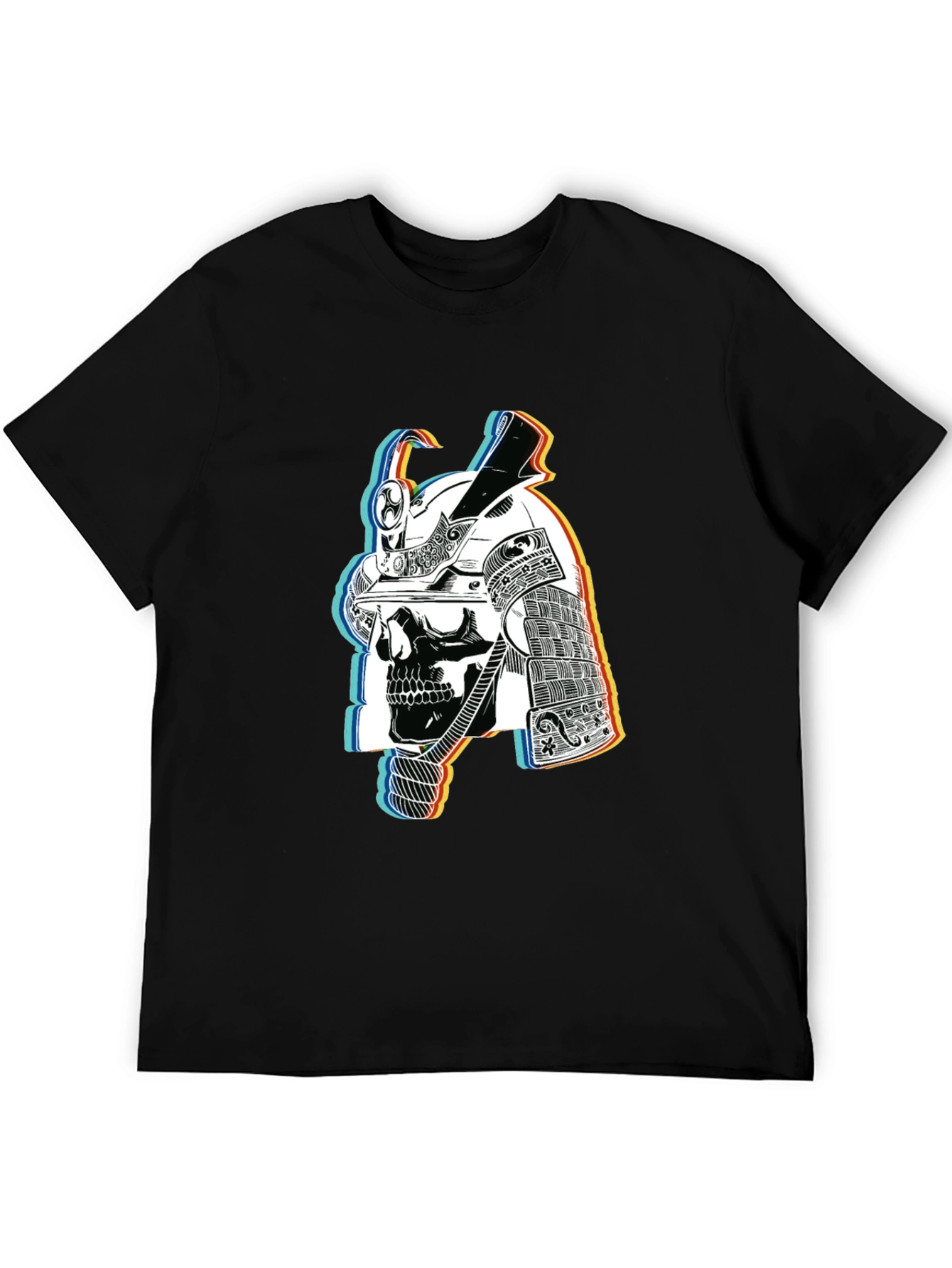 Black Samurai Skull Graphic Tee view 5