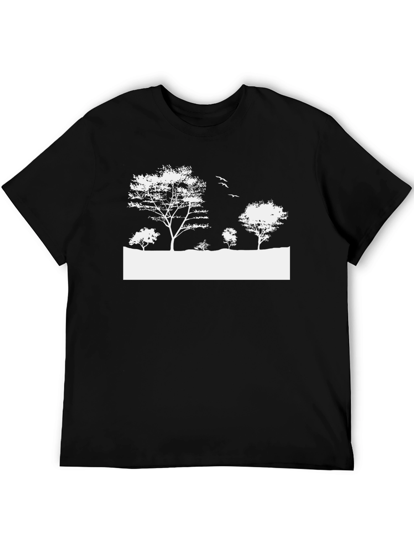 Black Nature Scene Graphic Tee - Black view 5