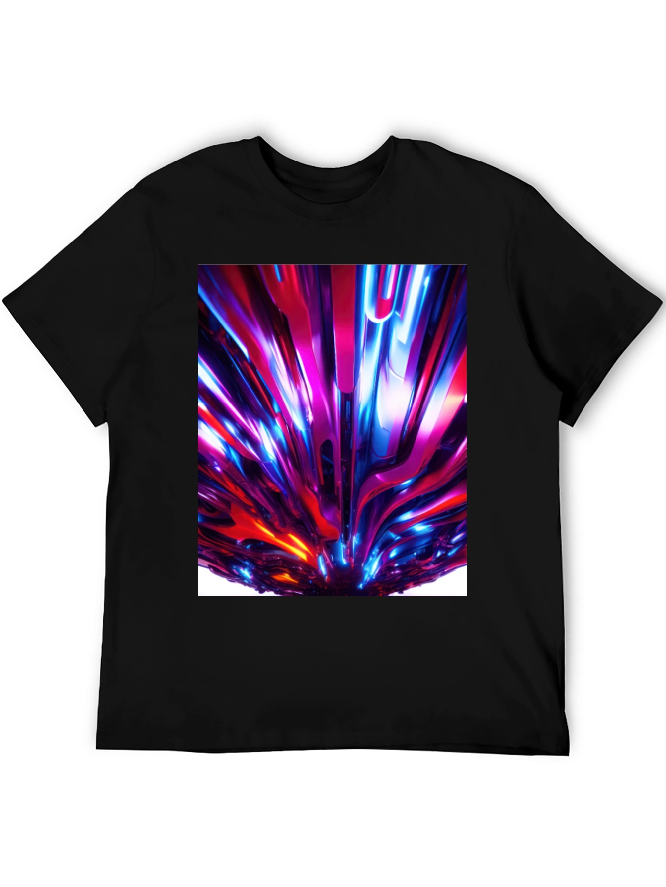 Black Abstract Art Black T-Shirt view 5
