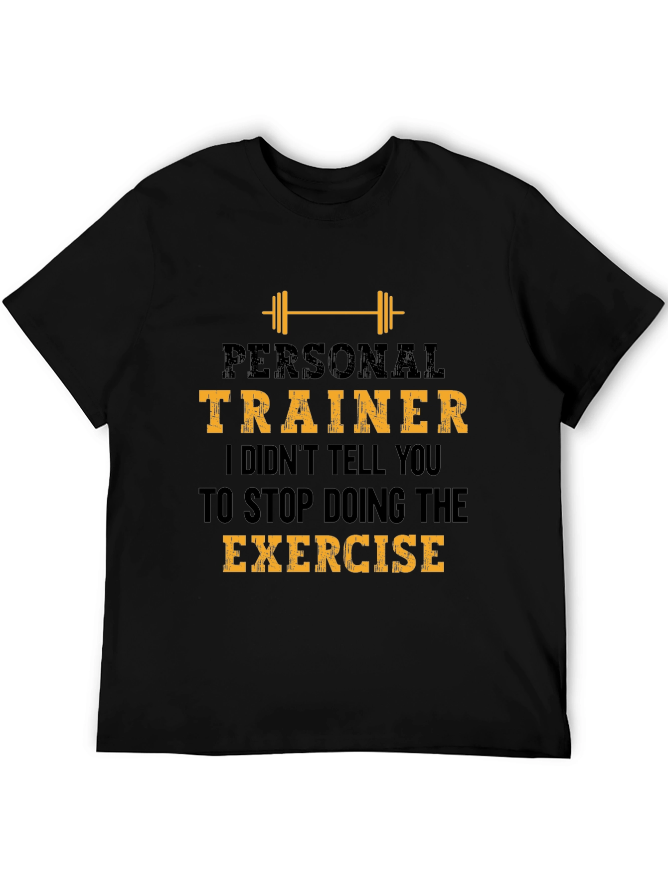 Black Personal Trainer Exercise T-Shirt view 5