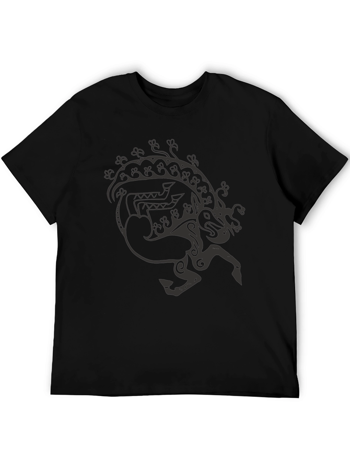 Black Mythical Horse Graphic Tee - Black view 5