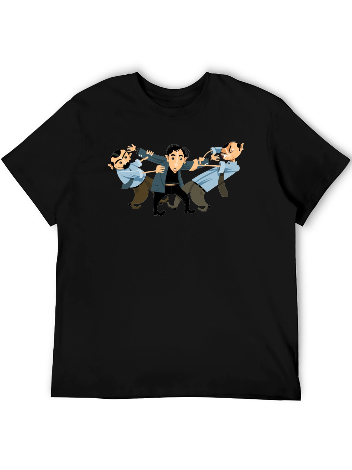 The Three Stooges T-Shirt - Black Cotton Tee - 5