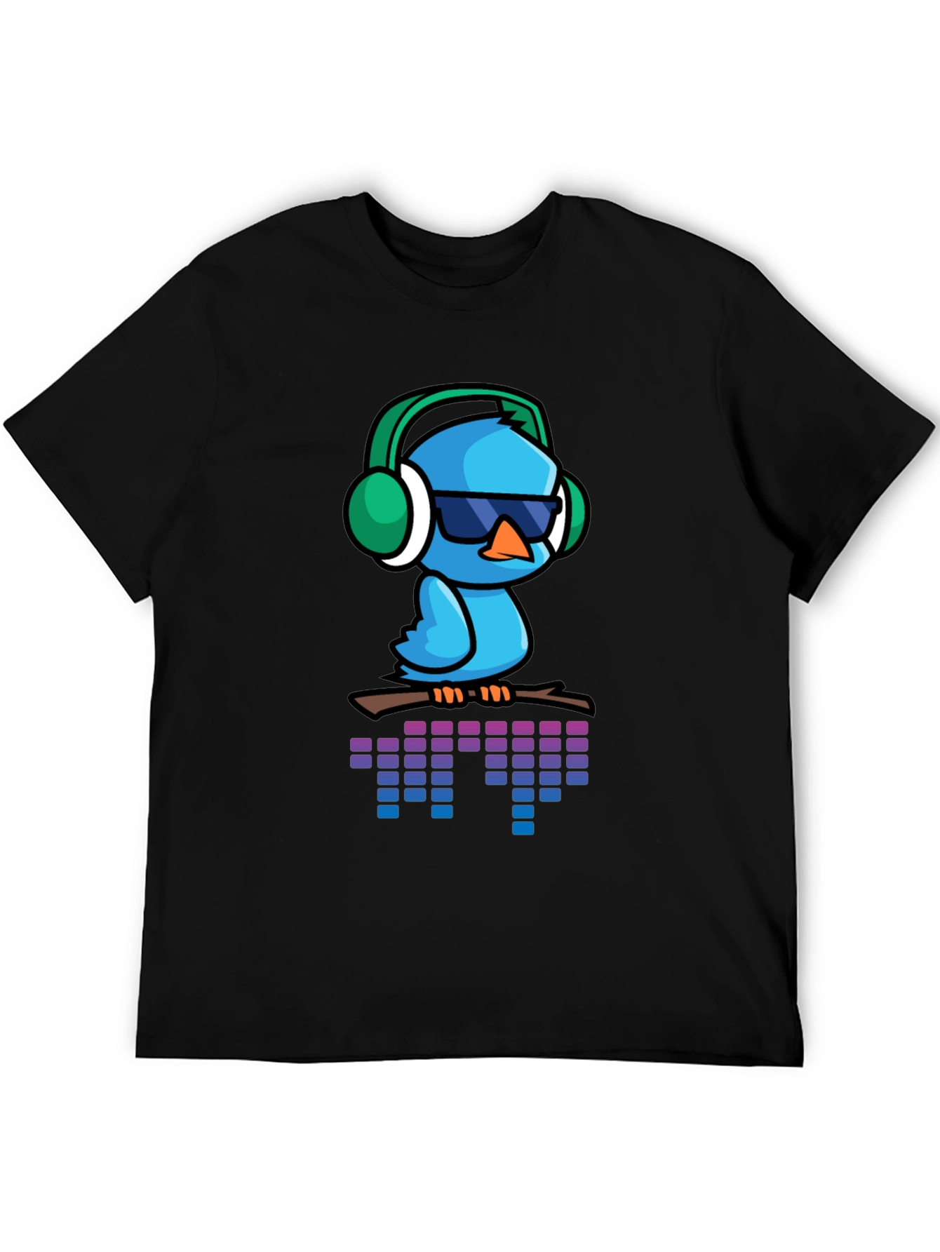 Black Cool Bird T-Shirt - Music Lover's Tee view 5