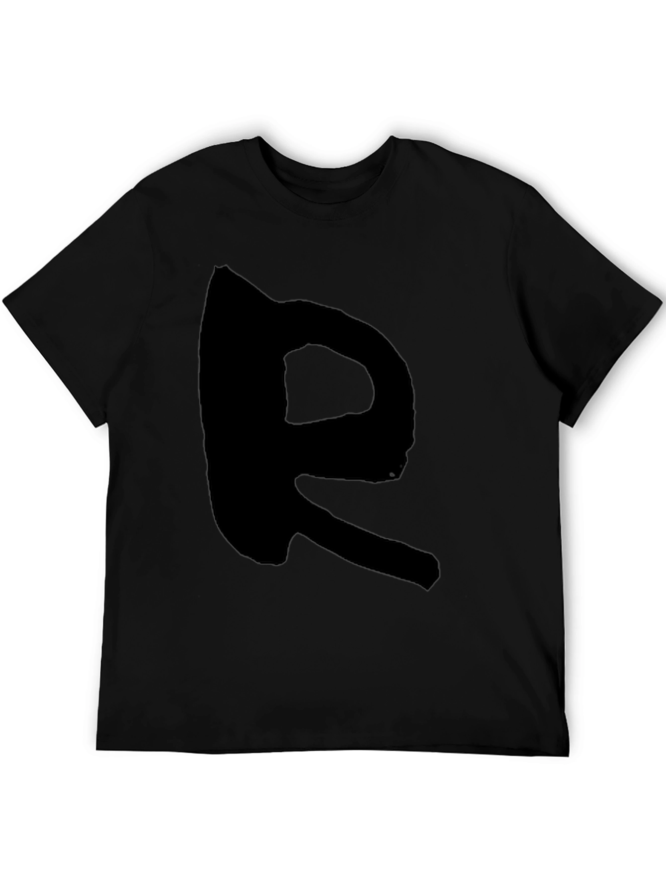 Black Black T-Shirt with Bold R Design view 5