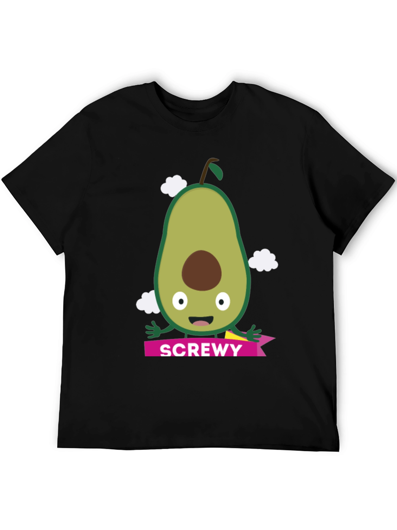 Black Screw-y Avocado Graphic Tee - Funny Pun T-Shirt view 5