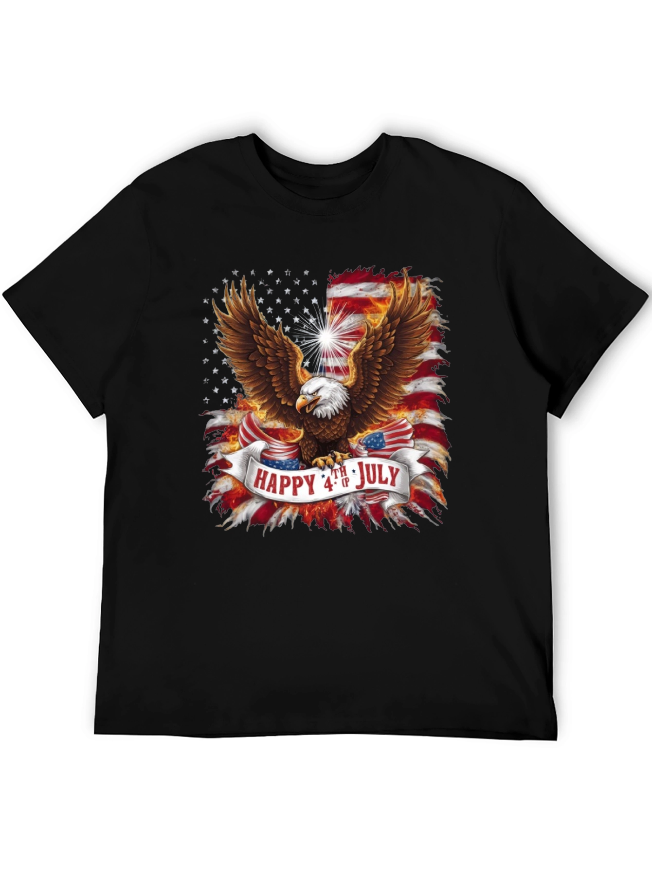 Black Patriotic Eagle 4th of July Graphic Tee view 5