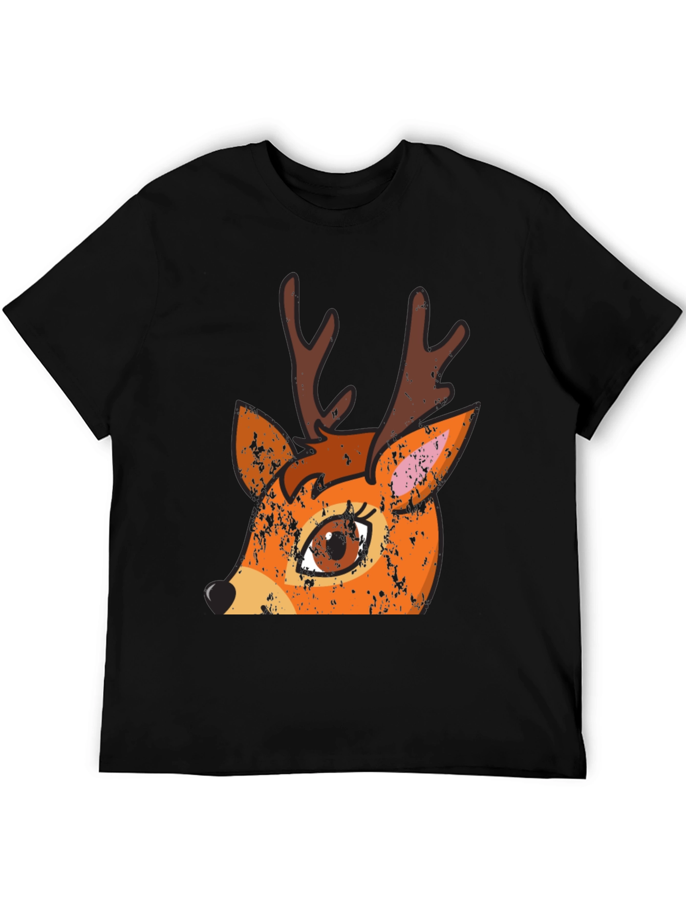 Black Deer Graphic T-Shirt - Unisex Black Tee view 5