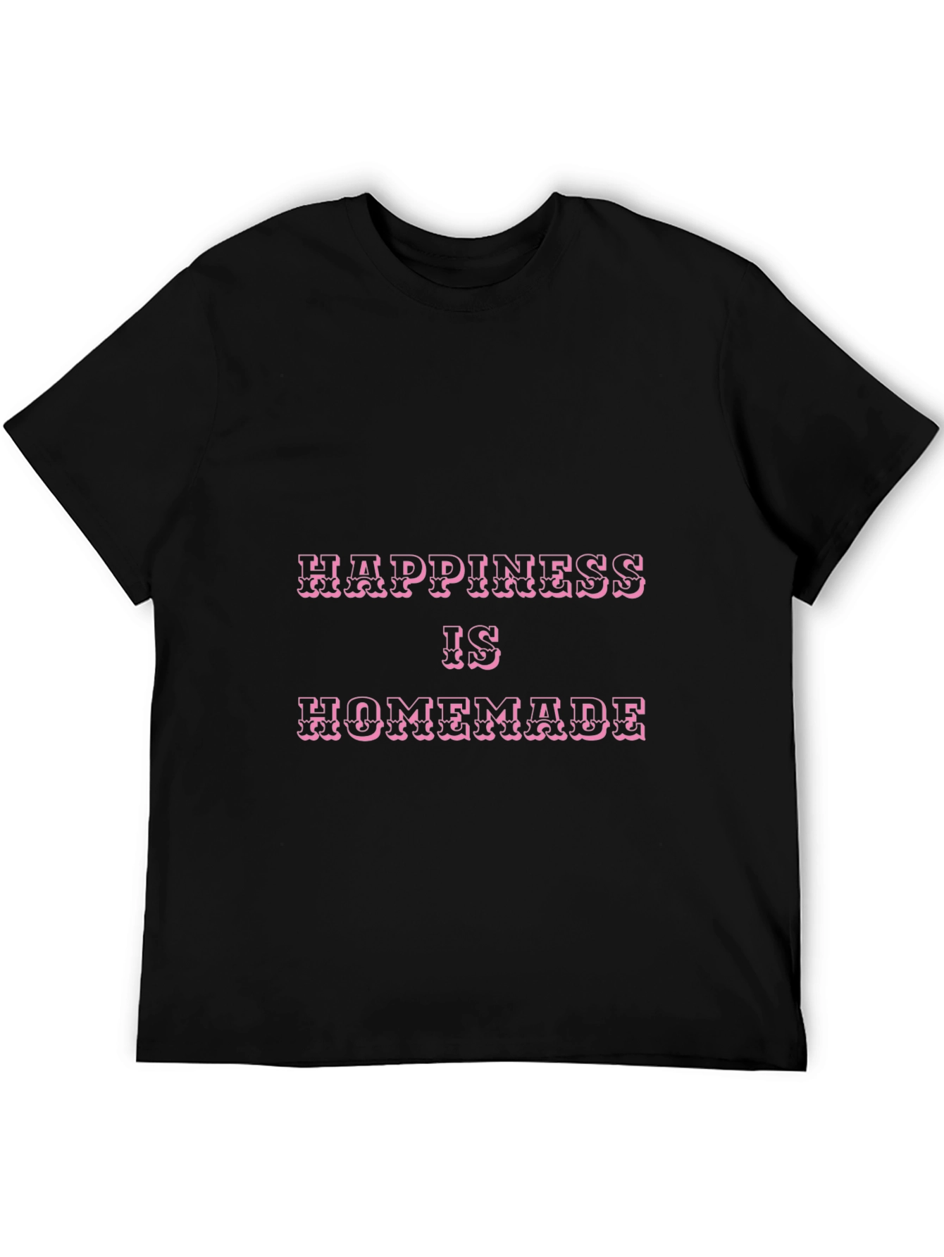 Black Happiness is Homemade Black Graphic Tee view 5