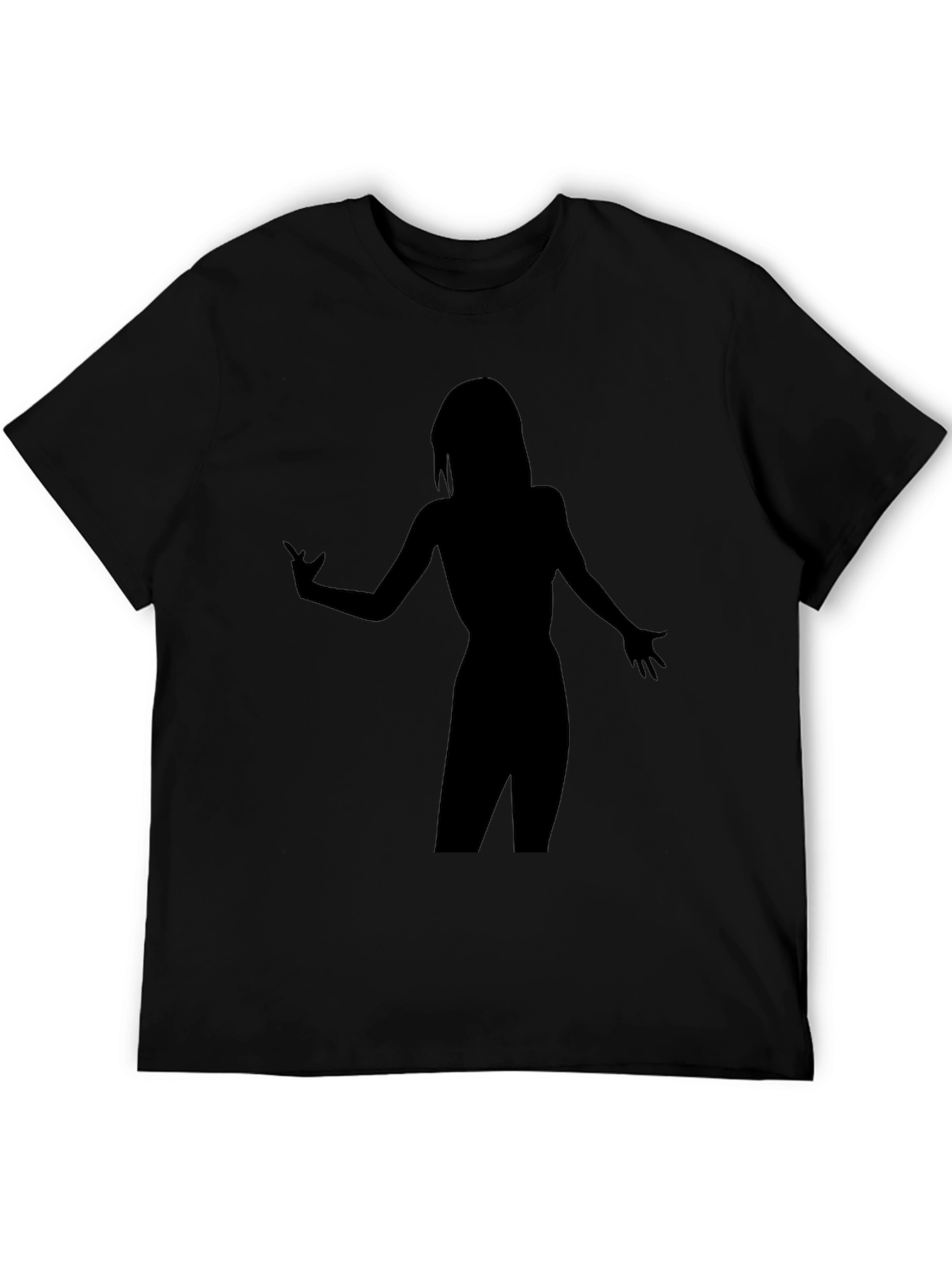 Black Silhouette Graphic T-Shirt - Stylish Black Tee view 5