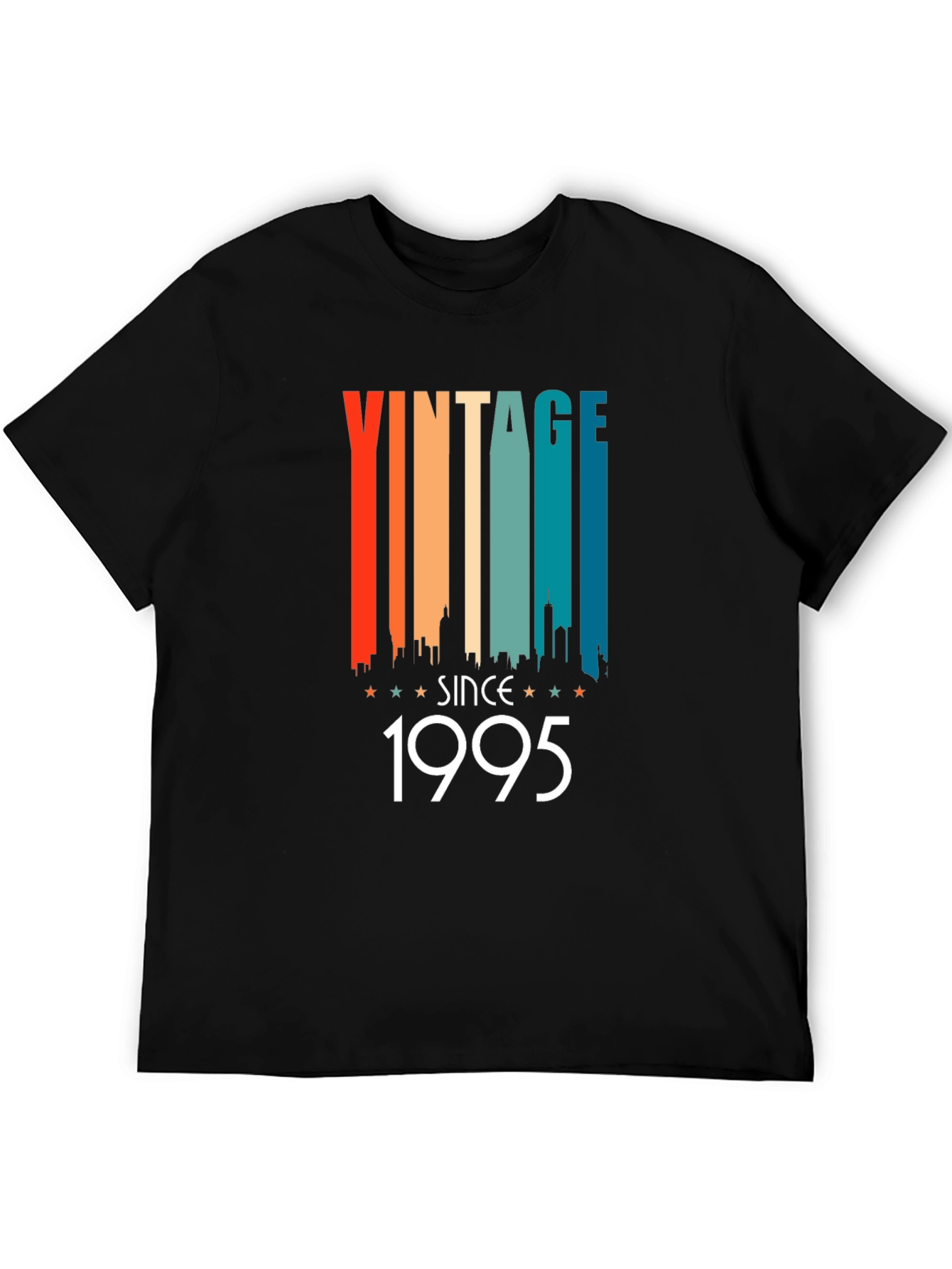 Black Vintage Since 1995 Black T-Shirt view 5