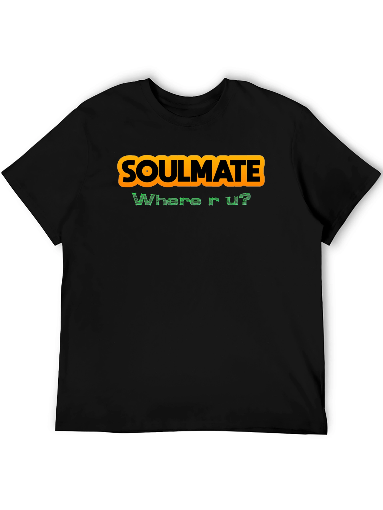 Black Soulmate Where R U? Graphic T-Shirt - Black view 5