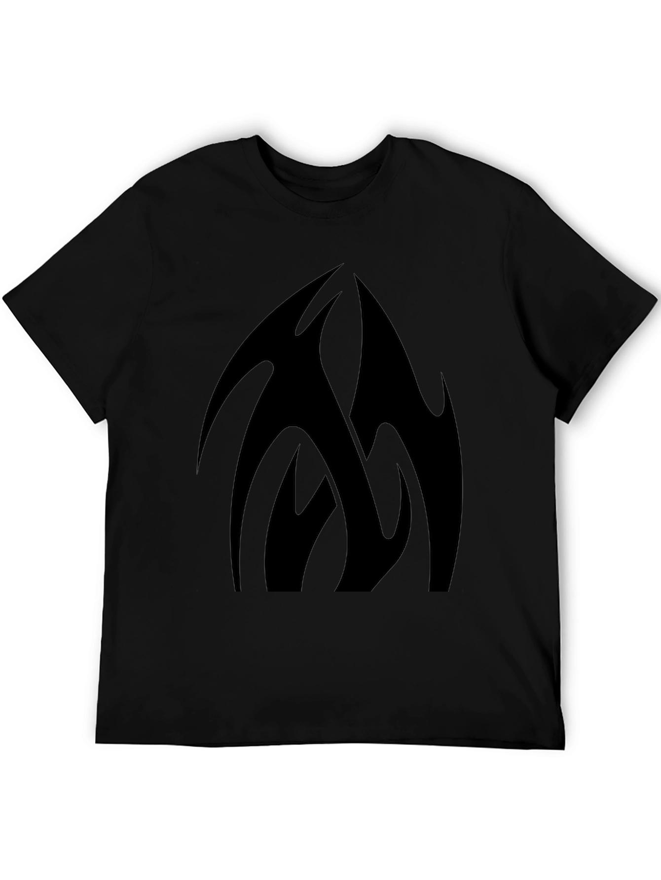 Black Black Graphic Tee - Abstract Design view 5