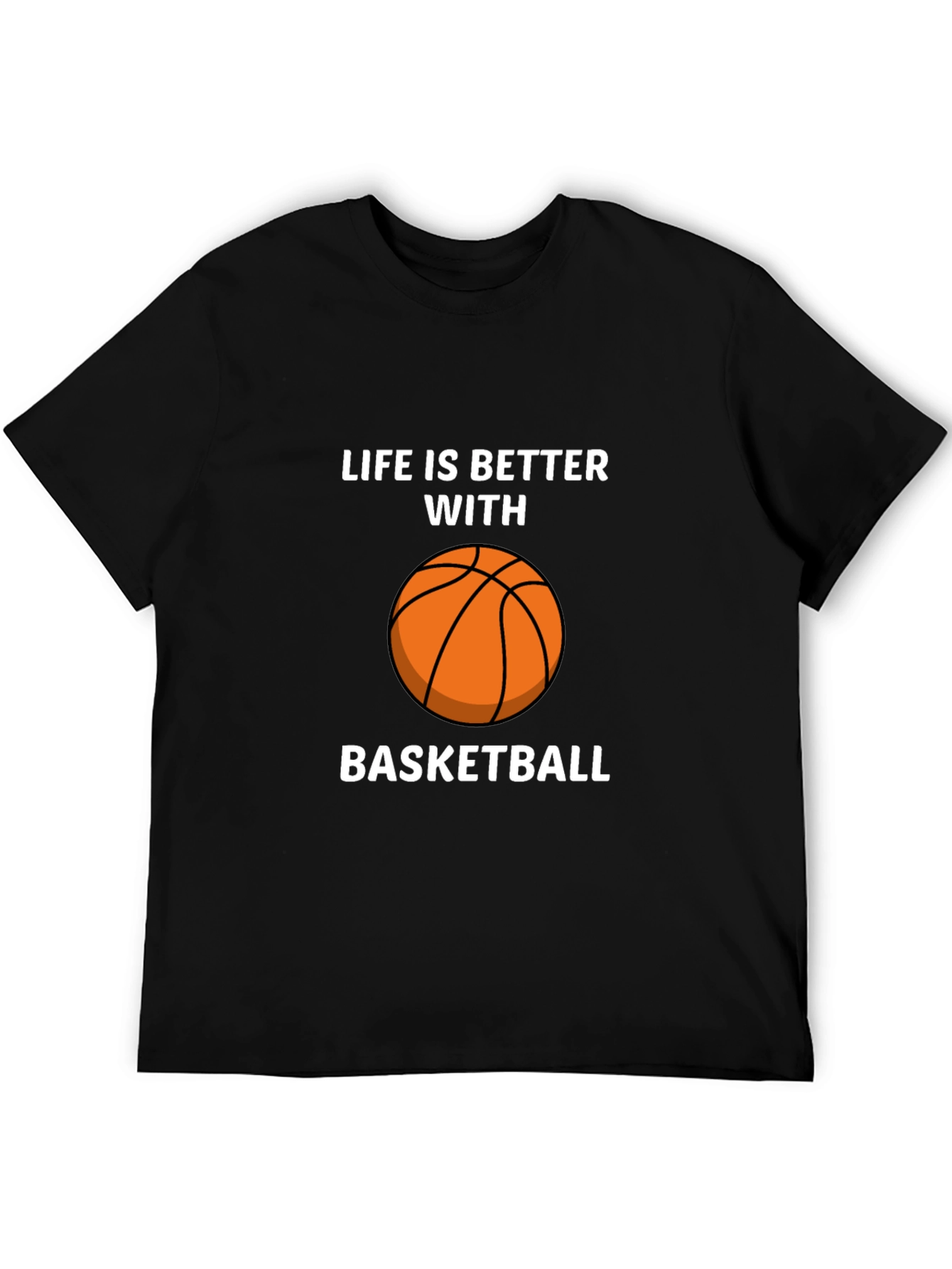 Black Life is Better With Basketball Graphic T-Shirt view 5