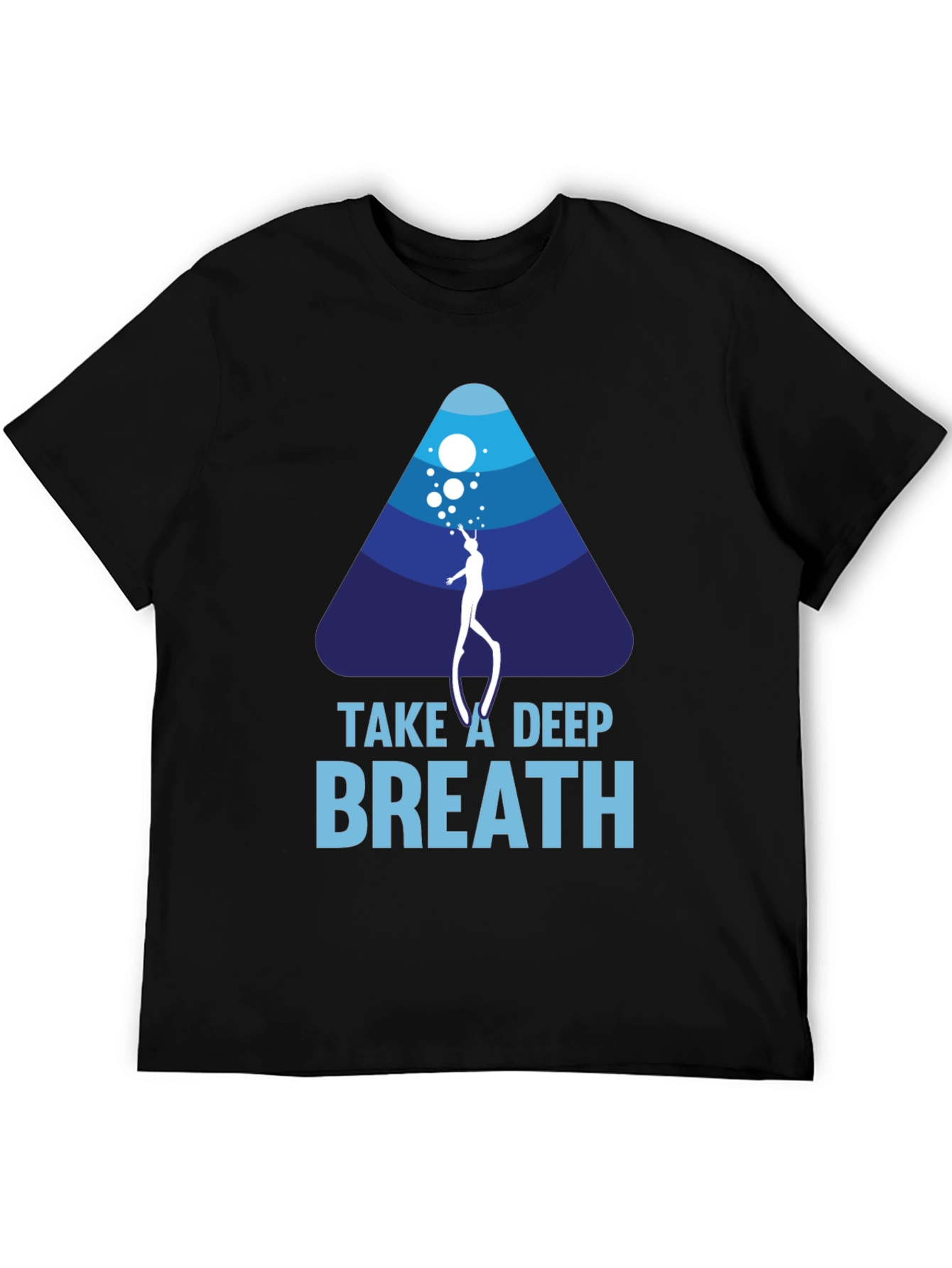 Black Take A Deep Breath Scuba Diving T-Shirt view 5