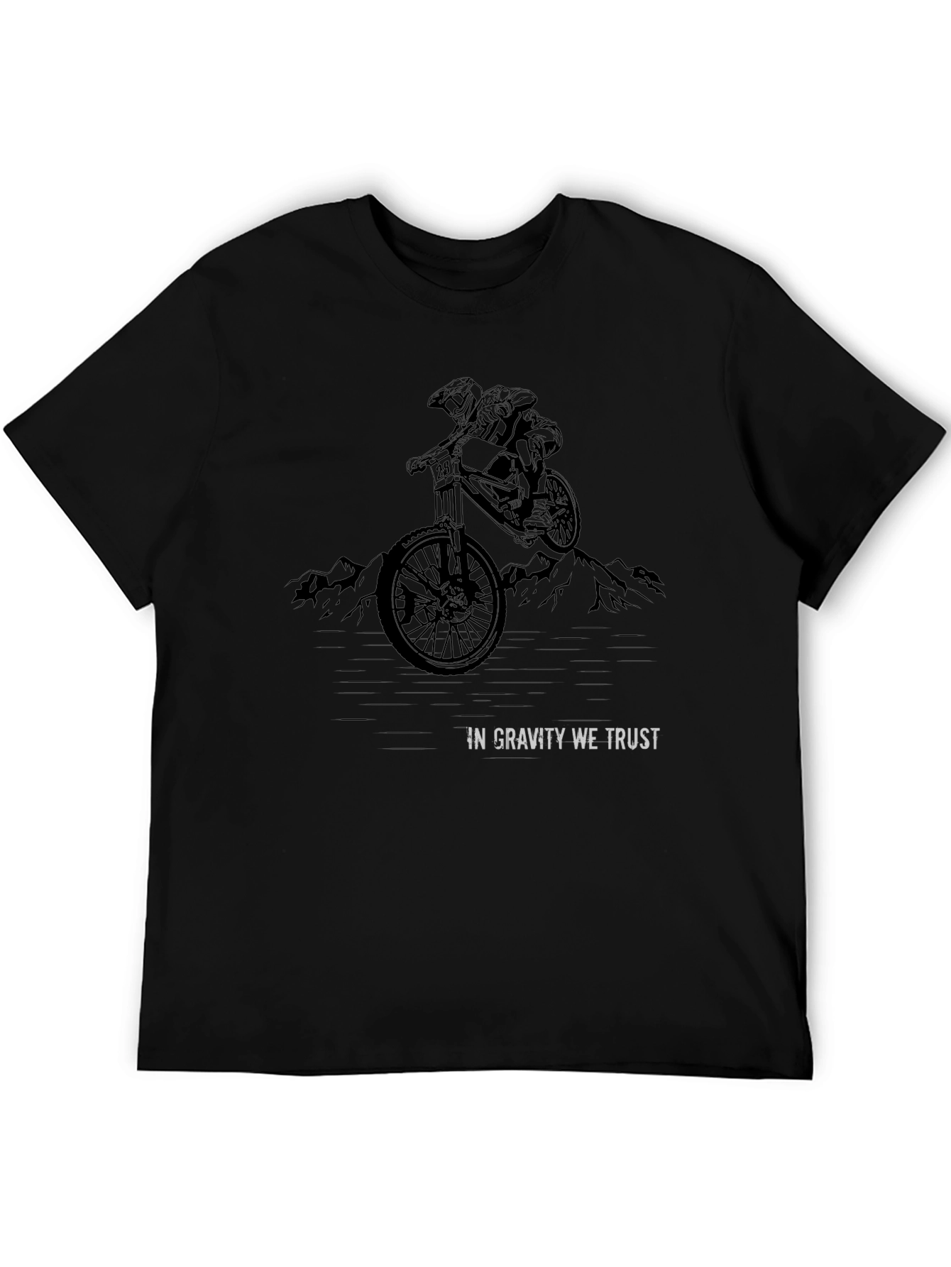 Black Gravity Trust Mountain Bike Graphic Tee view 5