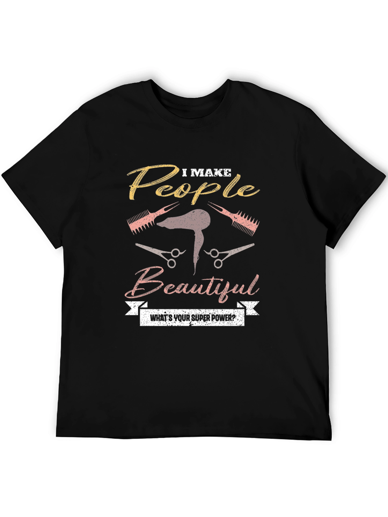 Black I Make People Beautiful Graphic T-Shirt view 5