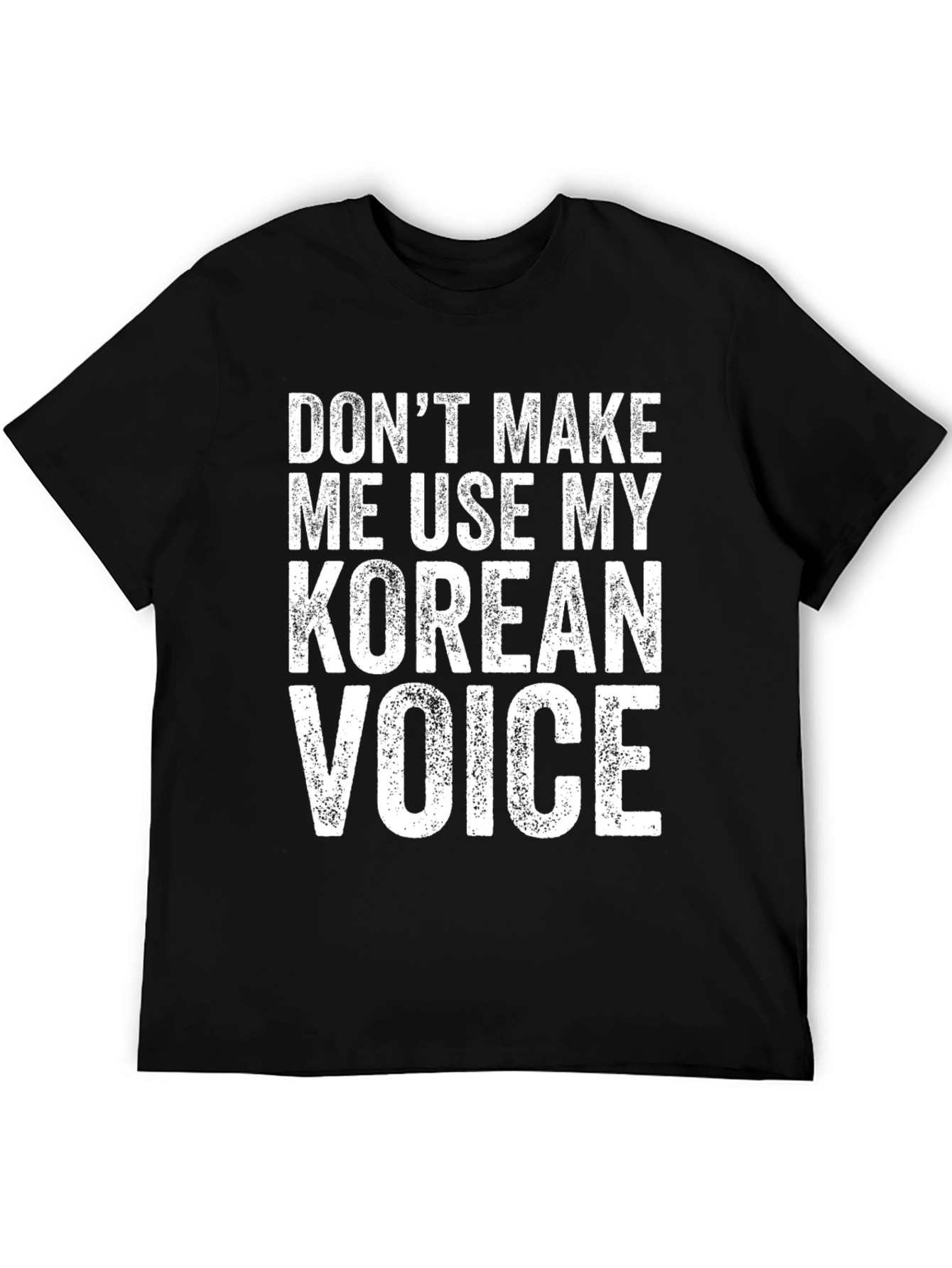 Black Korean Voice T-Shirt Funny Novelty Tee view 5