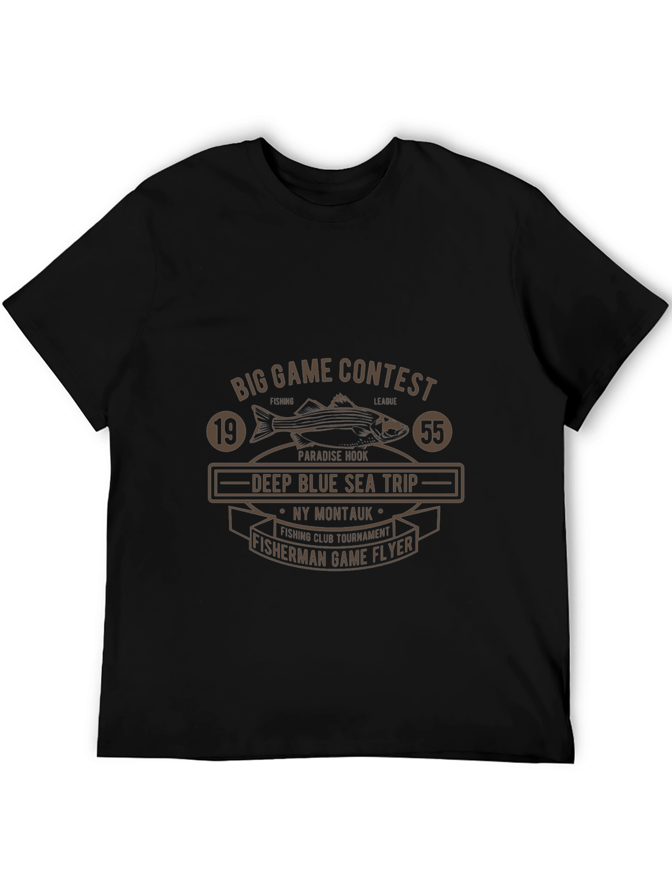 Black Big Game Fishing Contest T-Shirt view 5