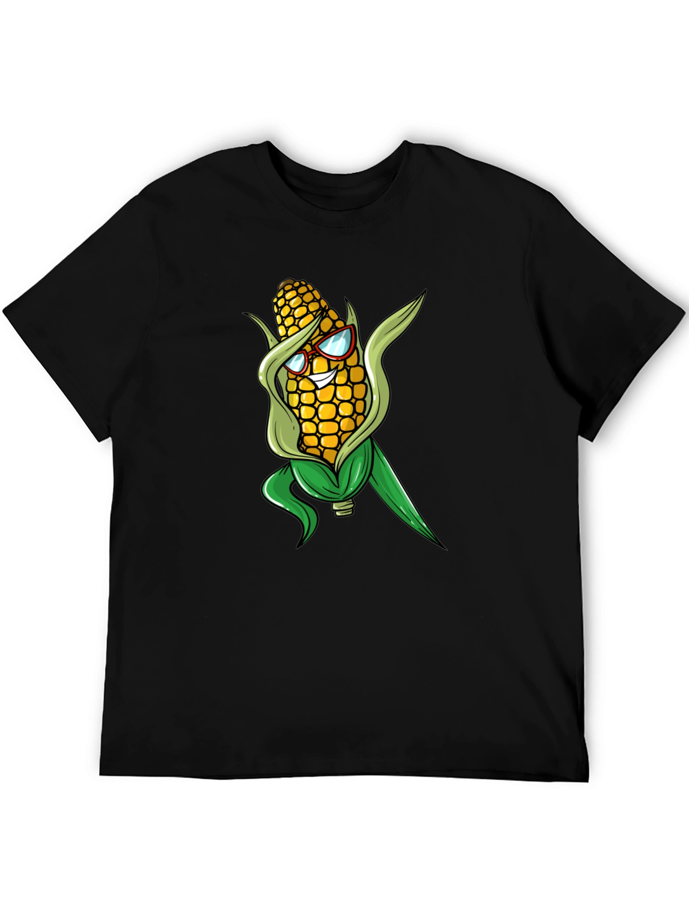 Black Corn with Glasses Graphic Tee view 5