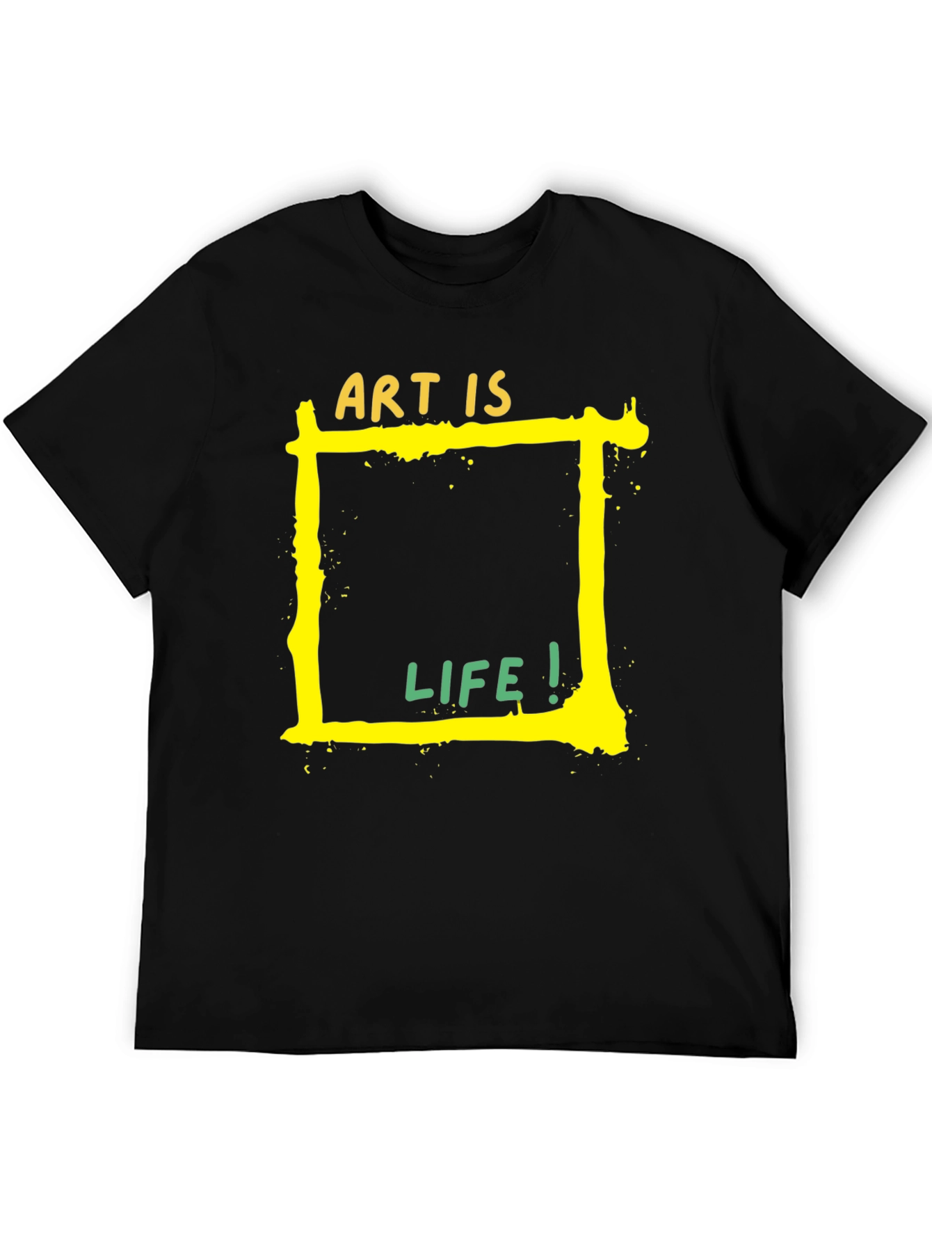 Black Art is Life Graphic Tee - Black Unisex T-Shirt view 5
