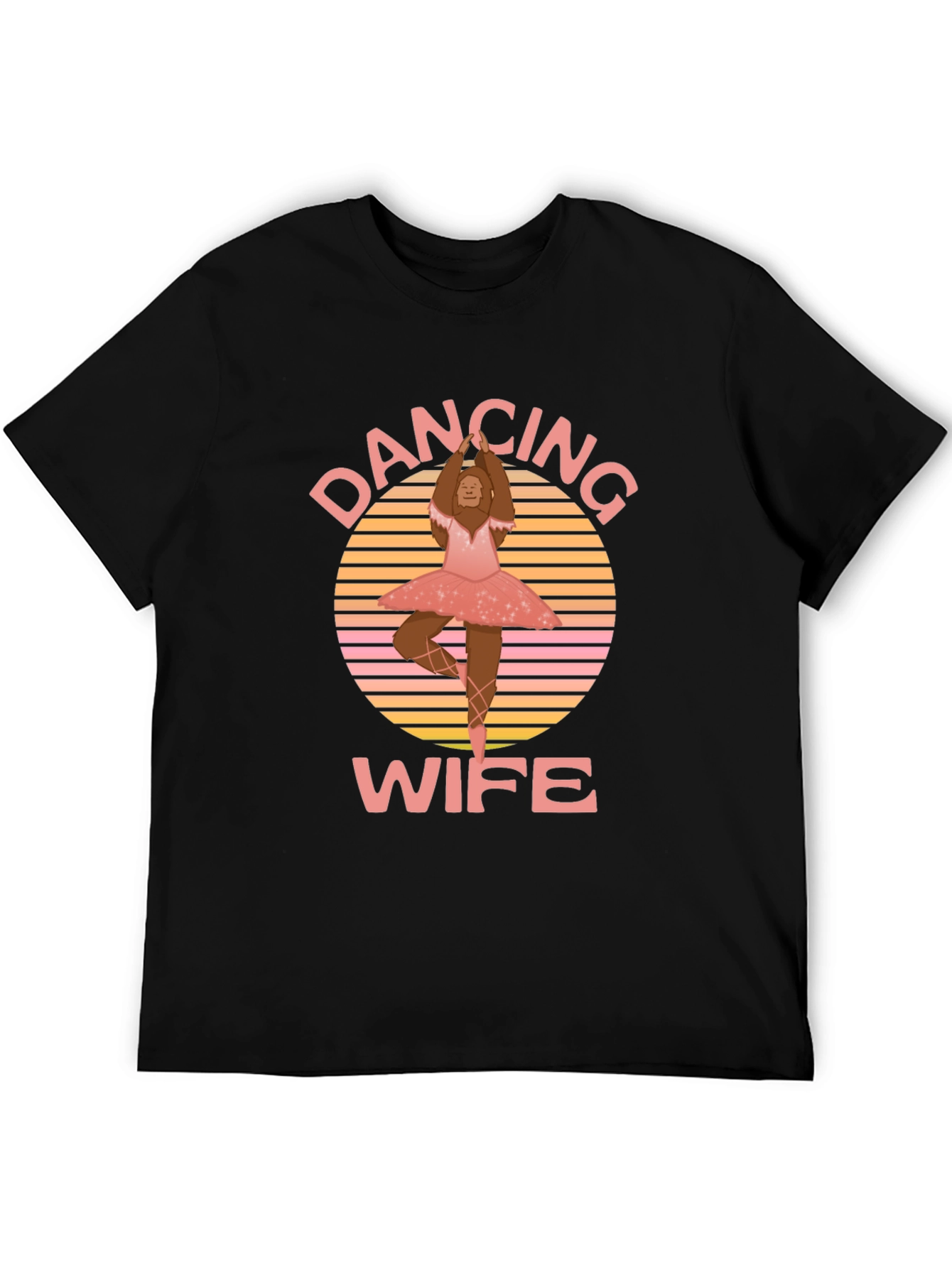 Black Dancing Wife T-Shirt - Bigfoot Ballerina Tee view 5