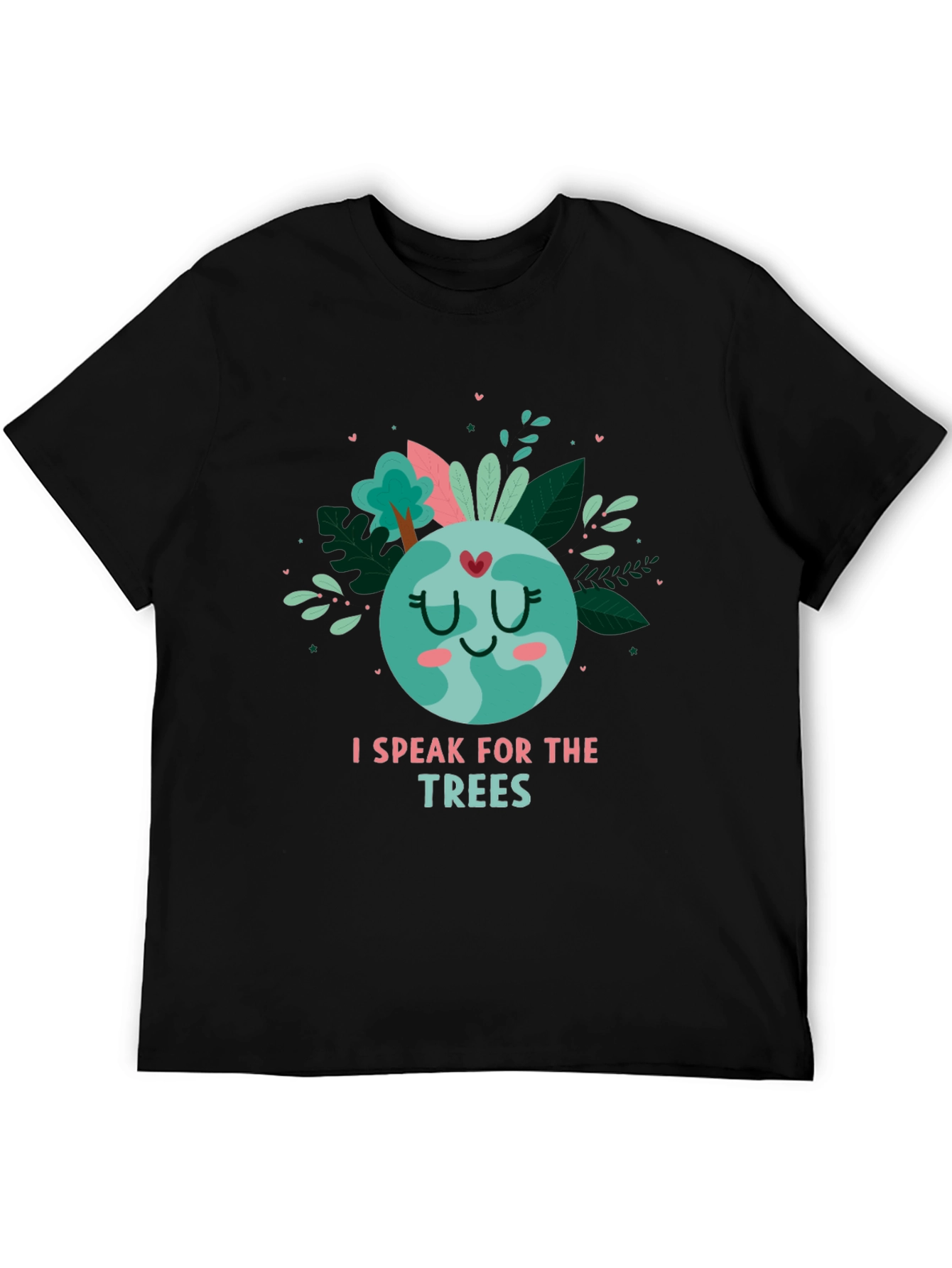 Black I Speak for the Trees Graphic Tee view 5