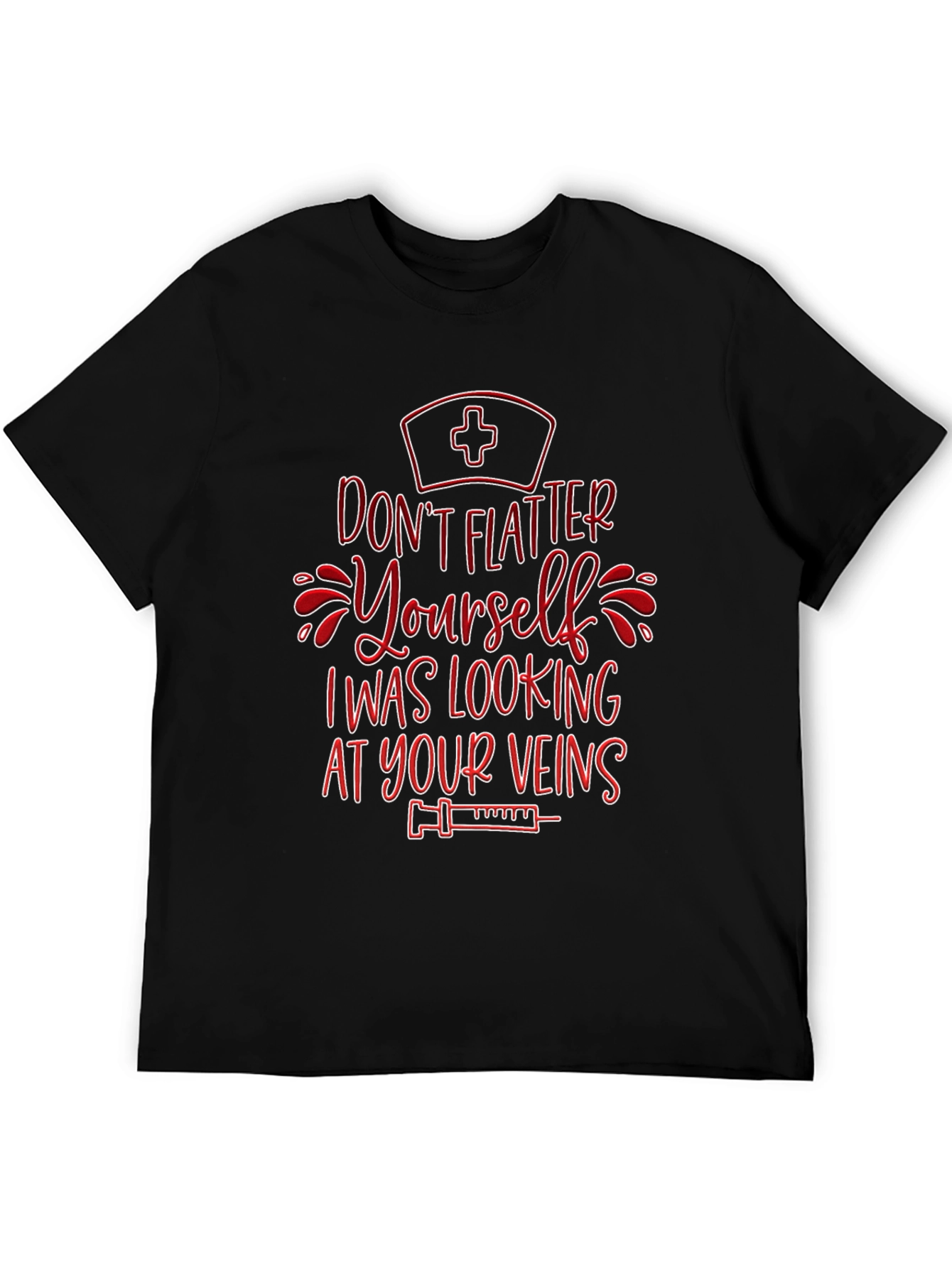 Black Funny Nurse Vein T-Shirt - Sarcastic RN Apparel view 5