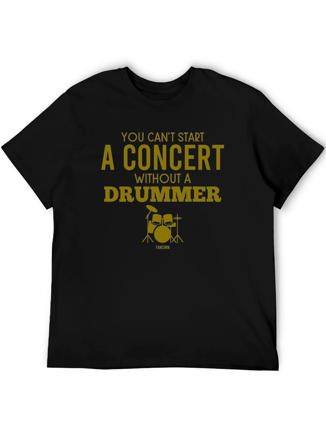 Black Concert Drummer Graphic Tee view 5