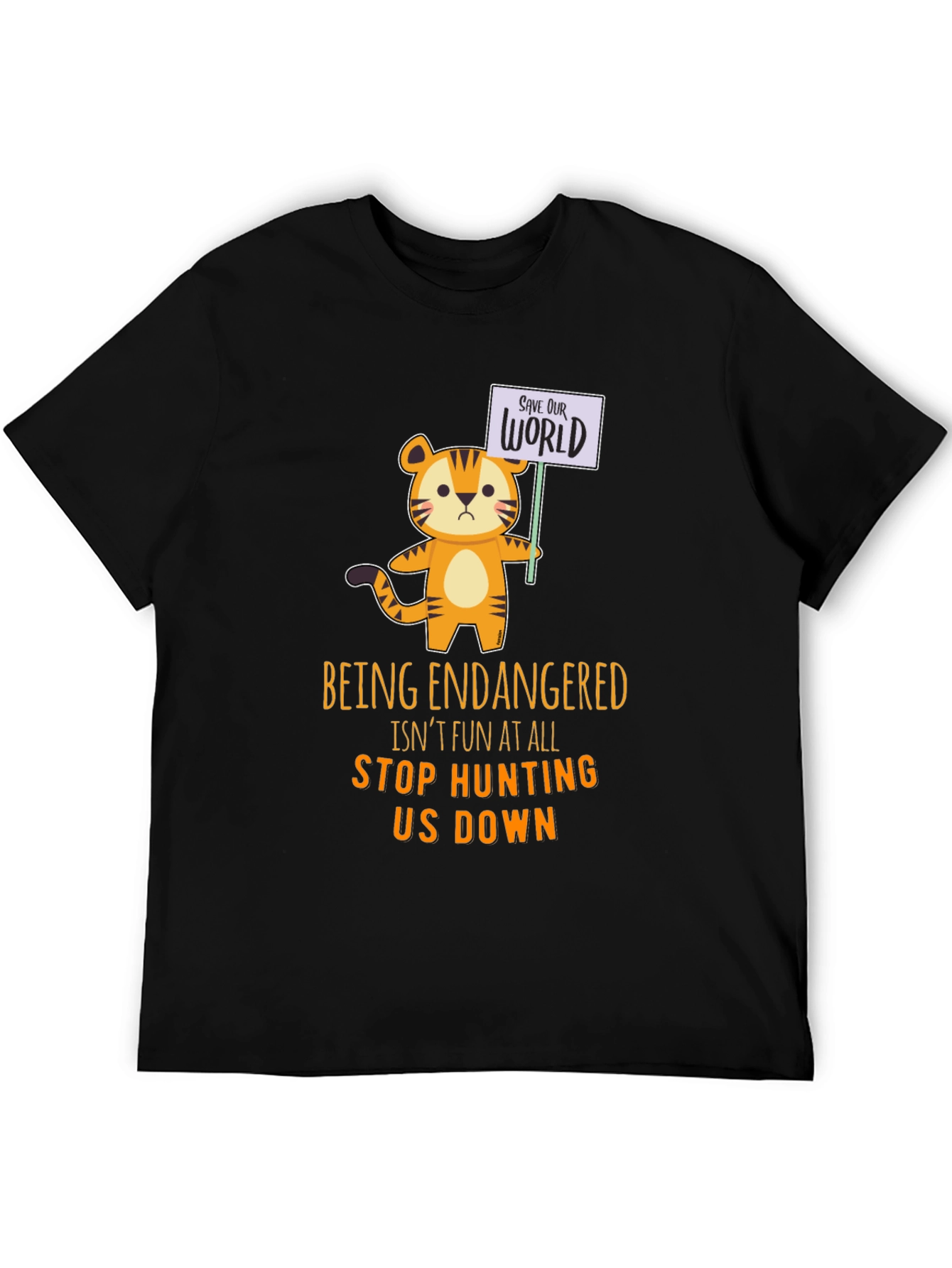 Endangered Tiger Graphic T-Shirt - Save the World - 5