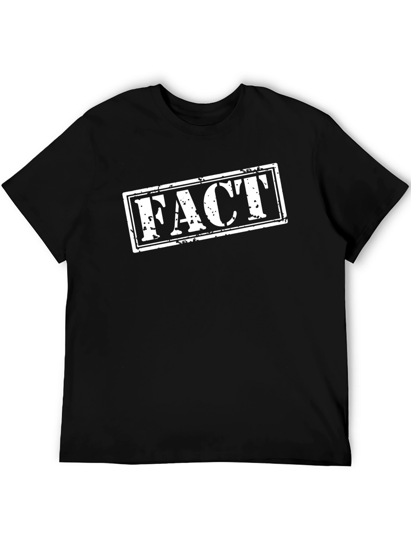 Black Men's Black FACT Graphic T-Shirt view 5