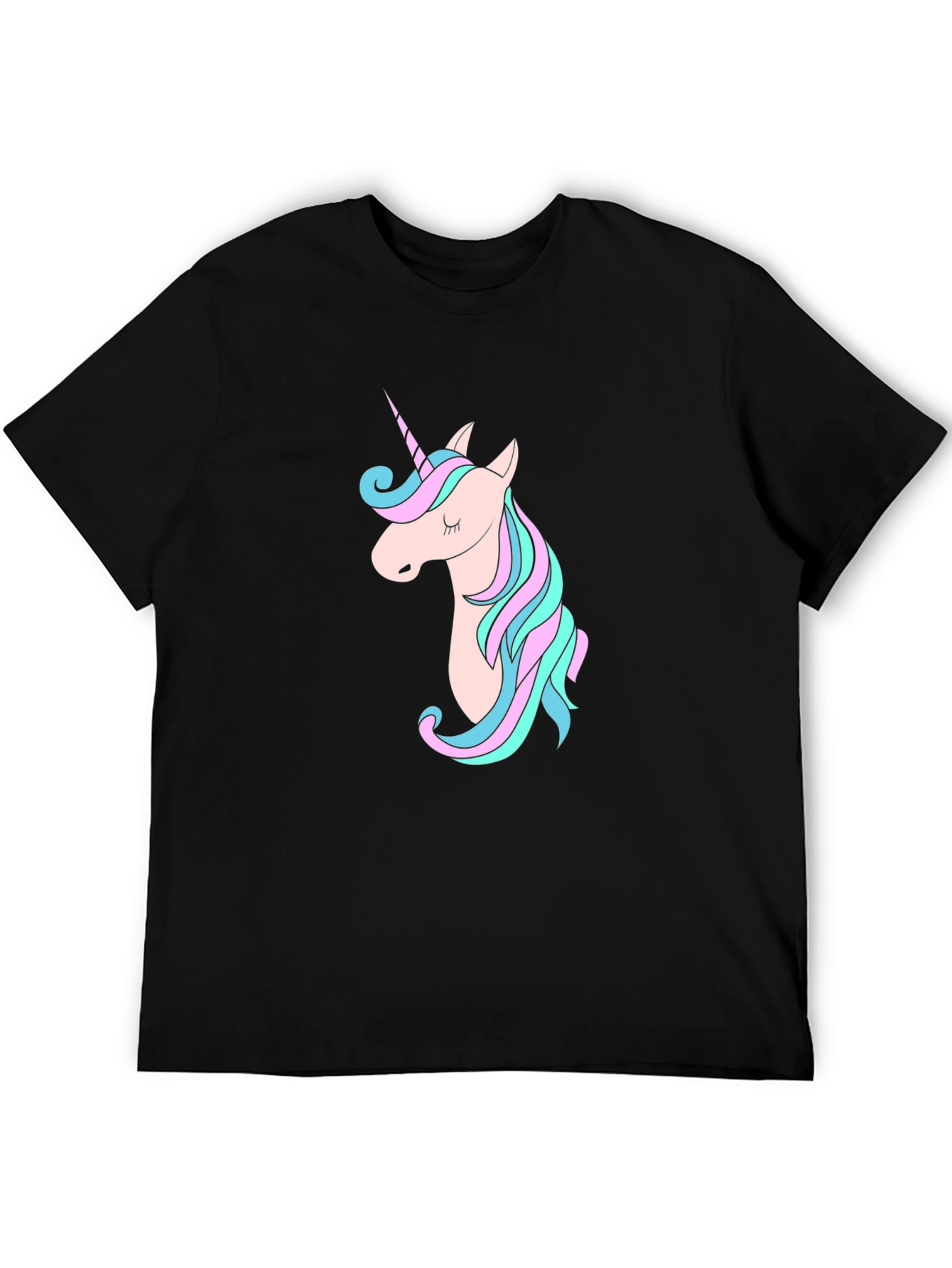 Black Unicorn Graphic Black T-Shirt view 5
