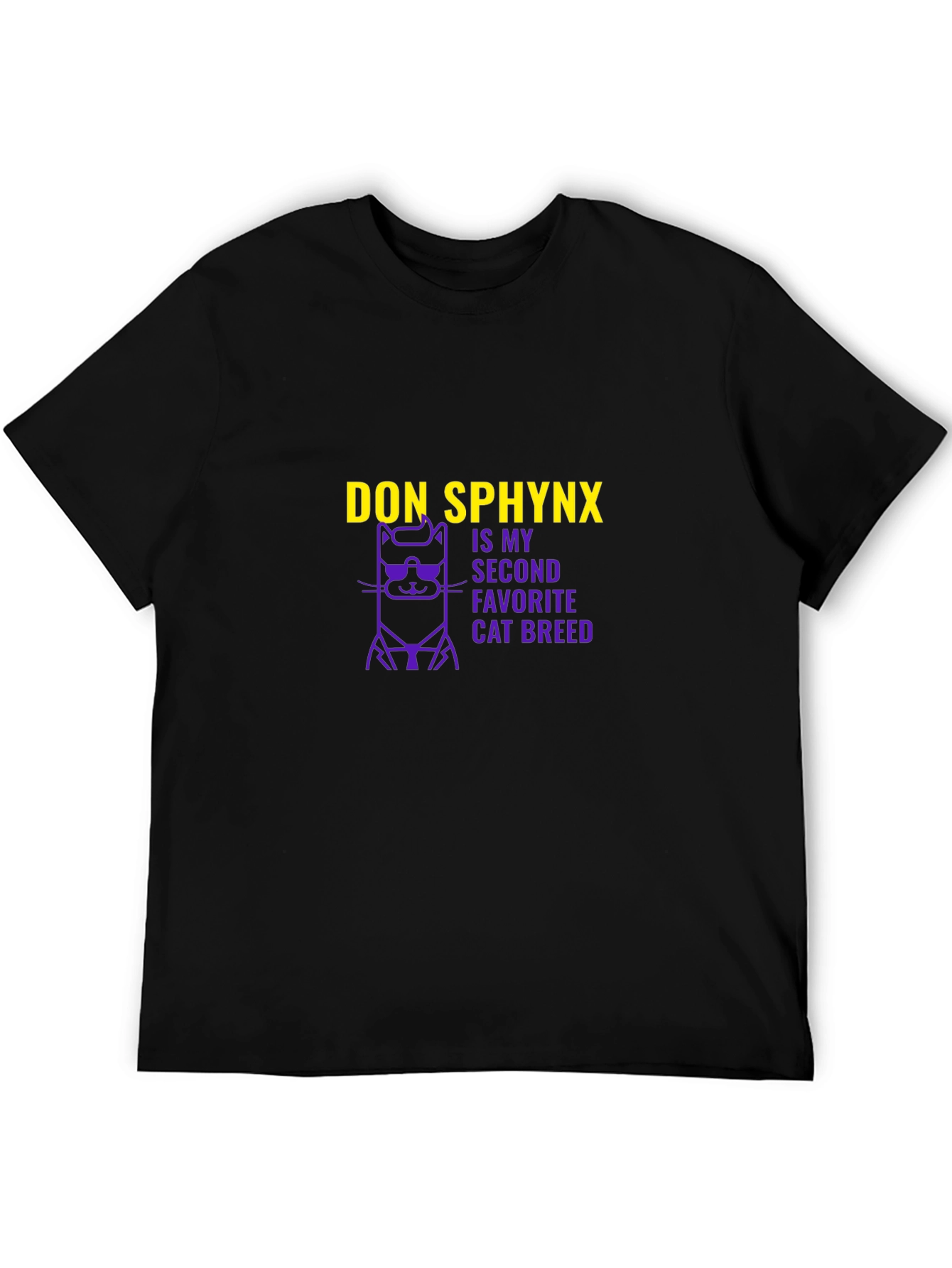 Black Don Sphynx Cat Breed T-Shirt - Cool Cat Lover Tee view 5