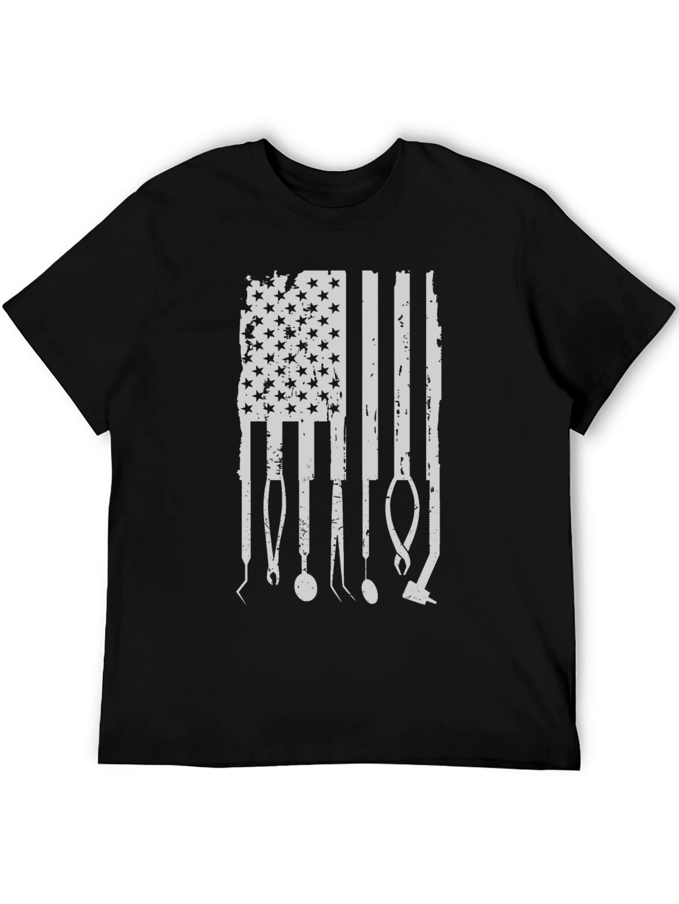 Black Dental American Flag T-Shirt view 5