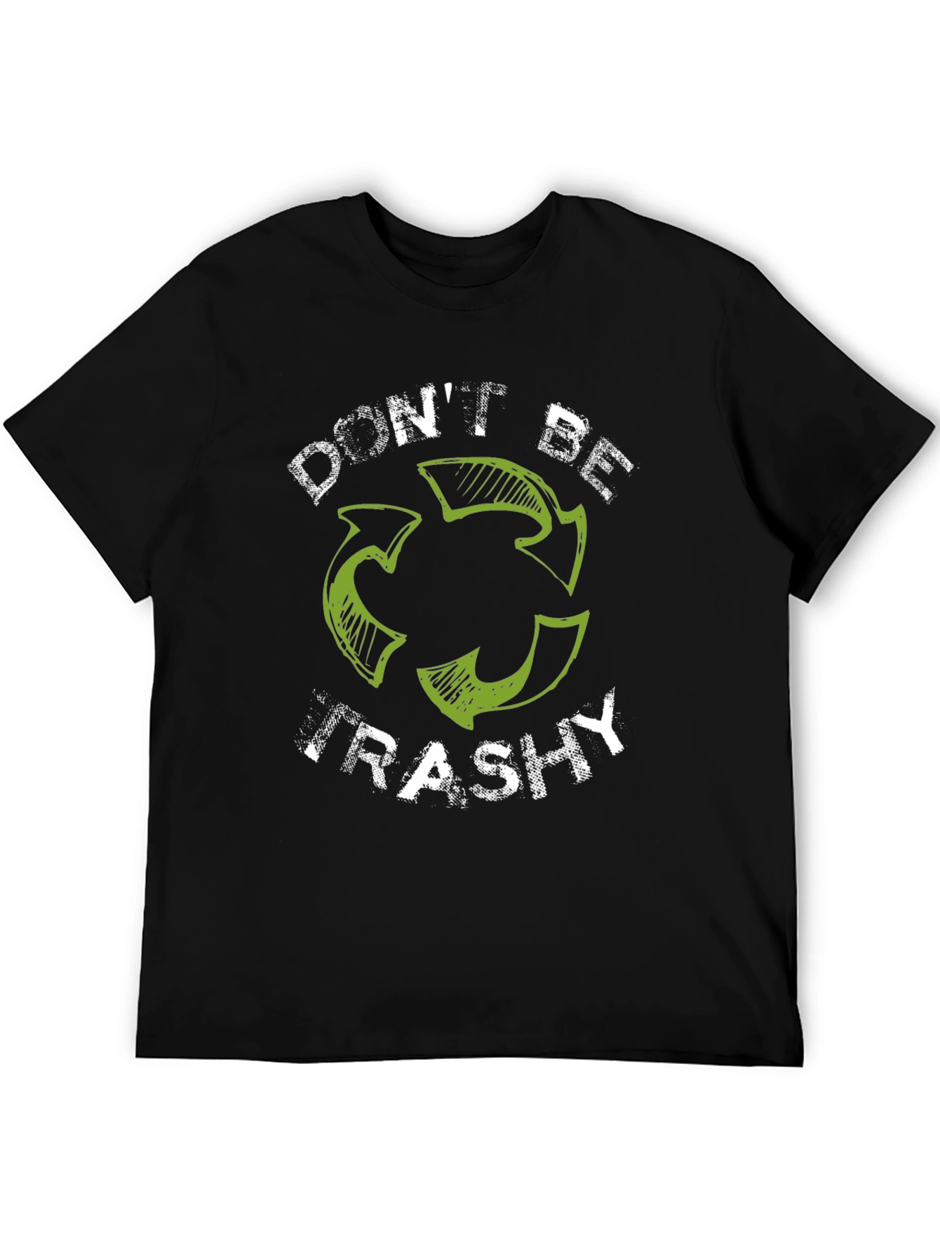 Black Eco-Friendly 'Don't Be Trashy' Graphic Tee view 5
