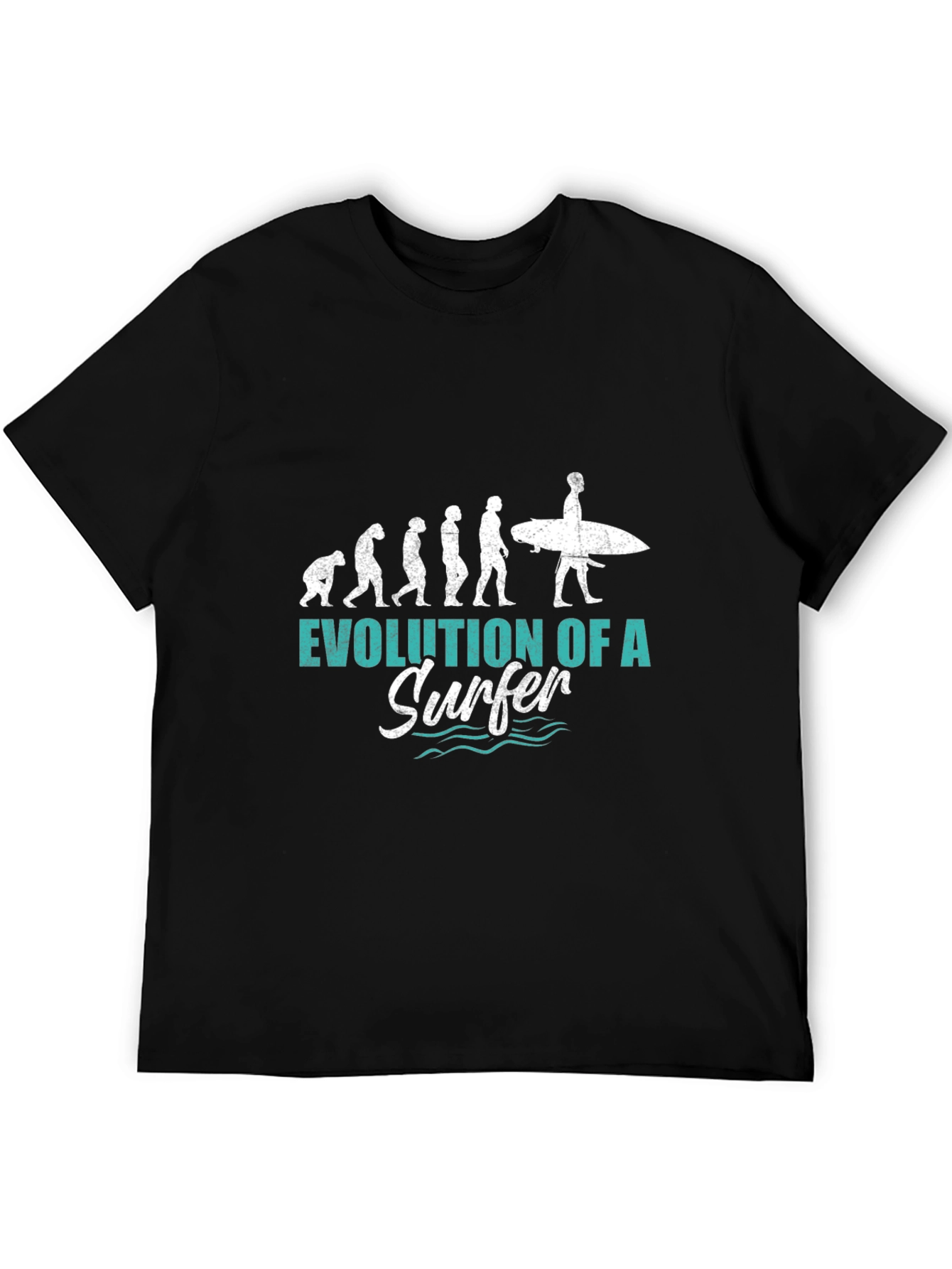 Black Evolution of a Surfer T-Shirt view 5