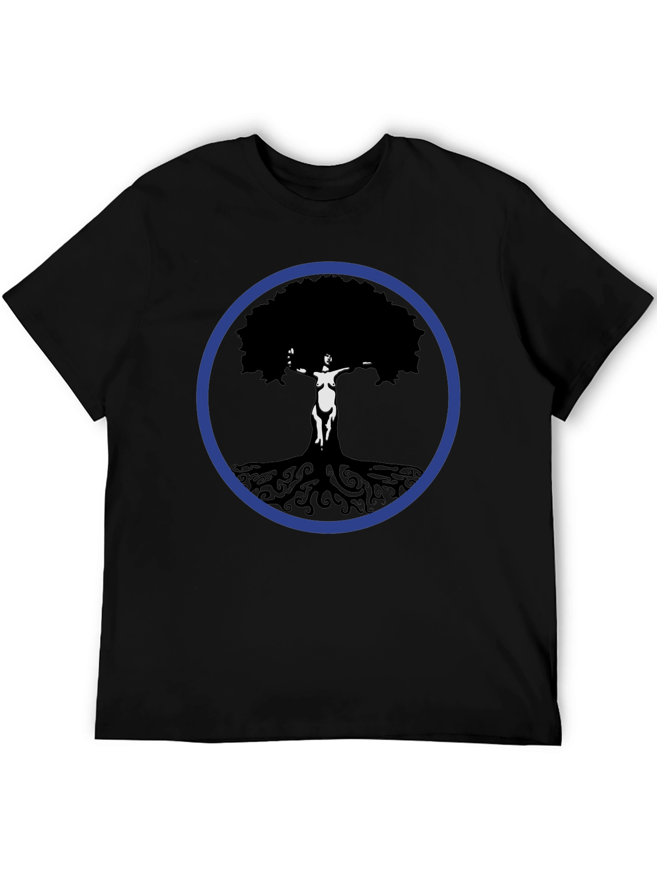 Black Tree Woman Graphic Tee - Black Cotton Blend view 5