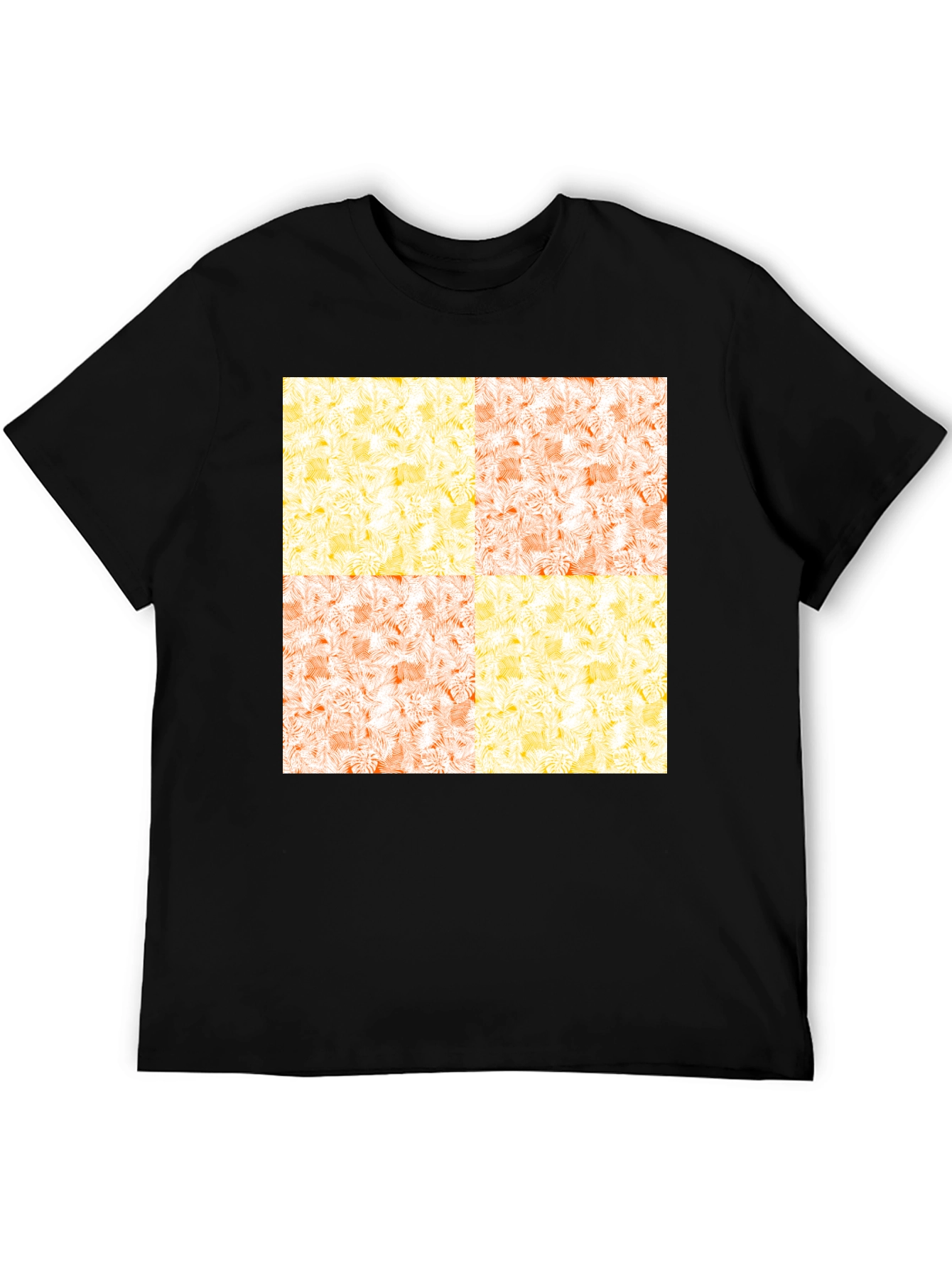 Black Modern Patterned Tee view 5