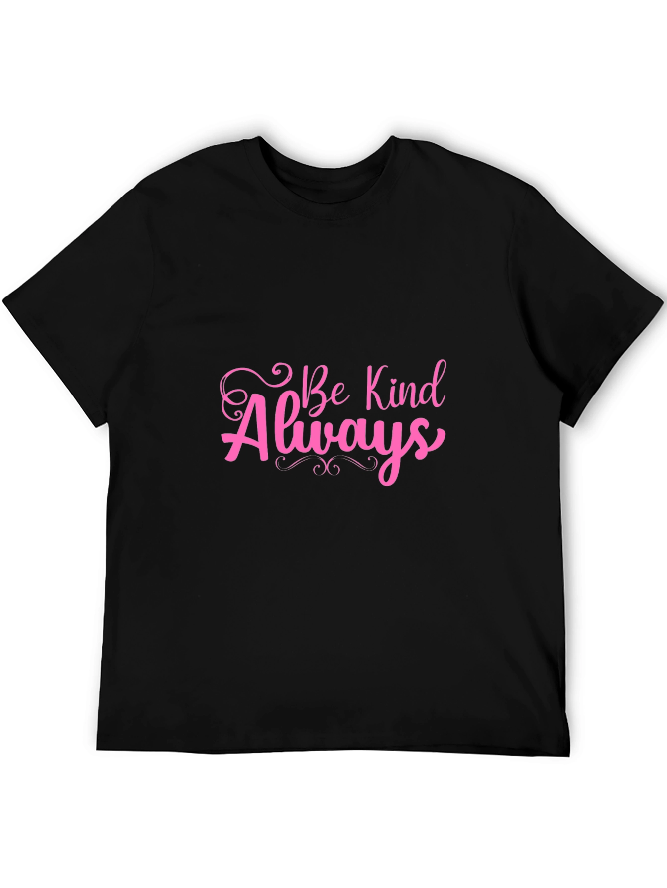 Black Be Kind Always Graphic Tee - Black Unisex T-Shirt view 5