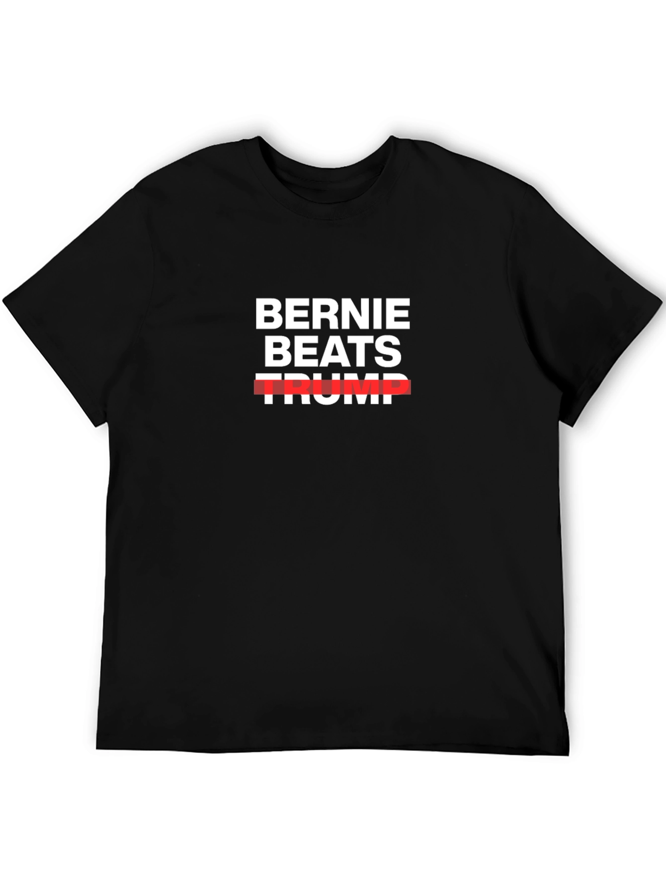 Black Bernie Beats Trump Graphic Tee view 5