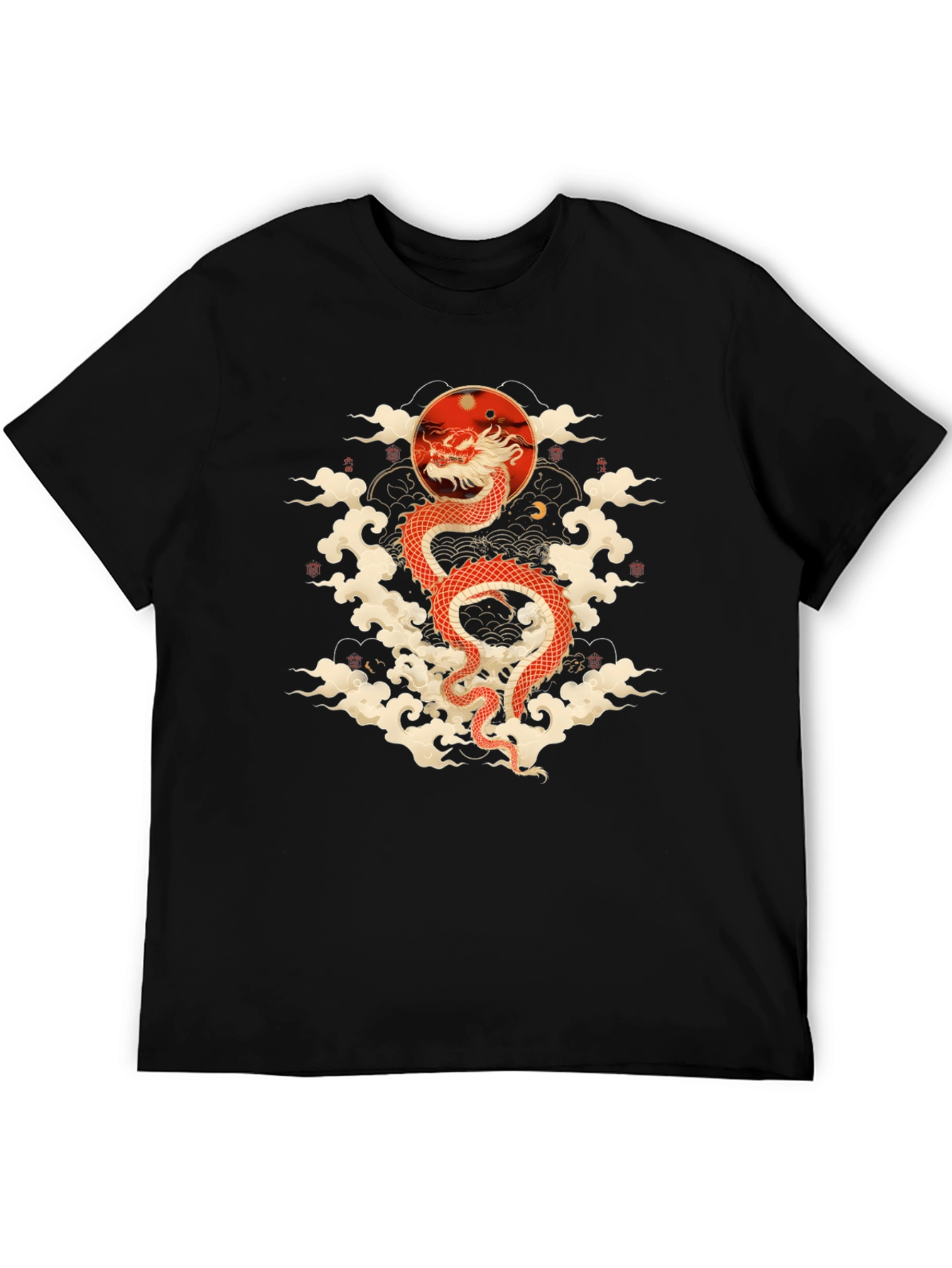 Black Dragon T-Shirt: Red Dragon, Asian Style view 5